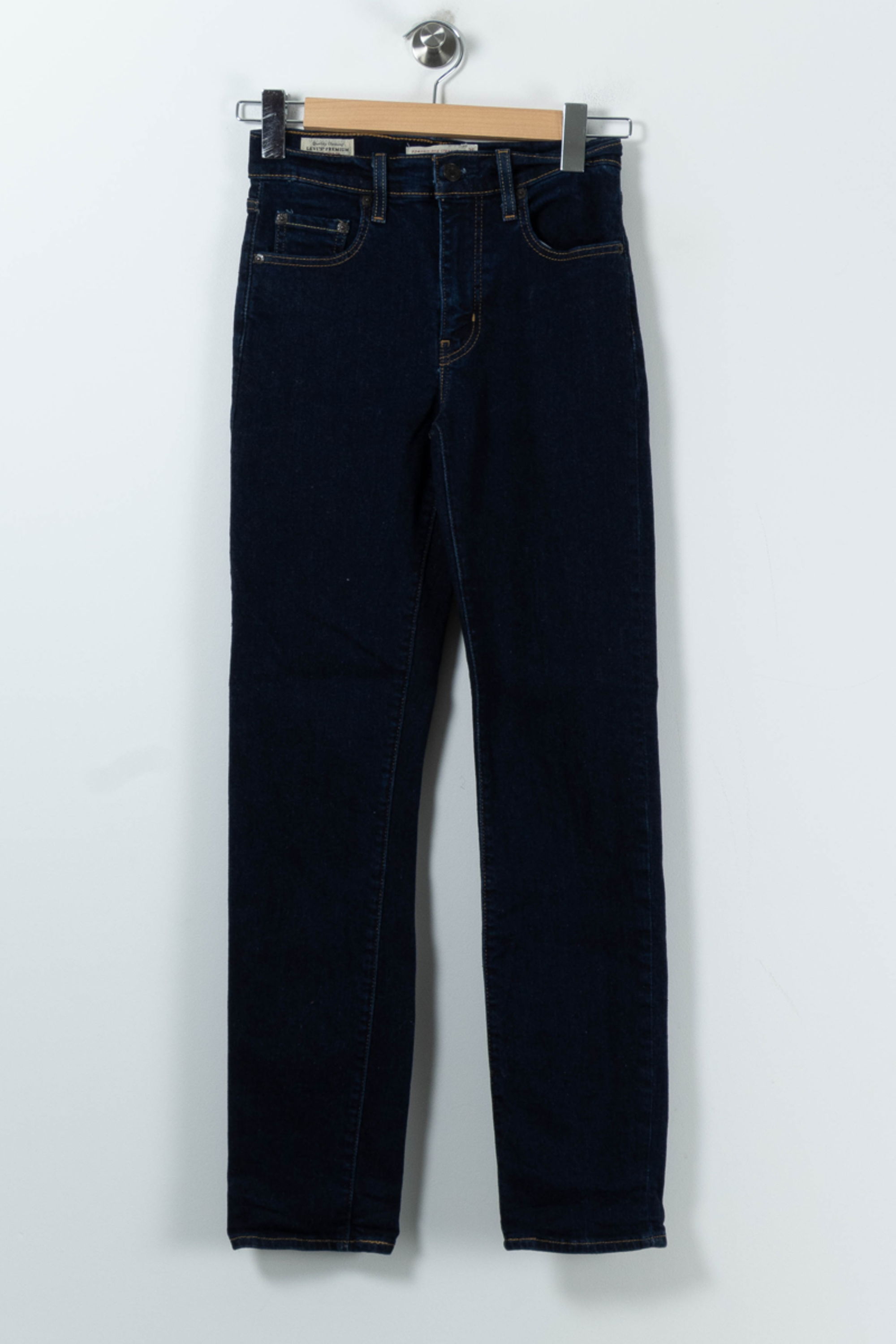 Cropped slim jeans with studs LEVI'S - Seconde main Blue