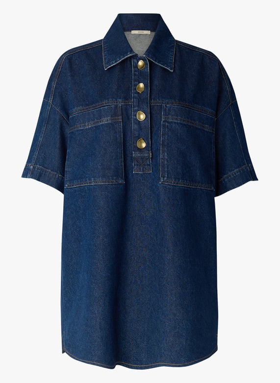 Short loose-Fitting denim dress Blue Sessun - Women | Place des Tendances Short loose-Fitting denim dress Blue Sessun - Women | Place des Tendances