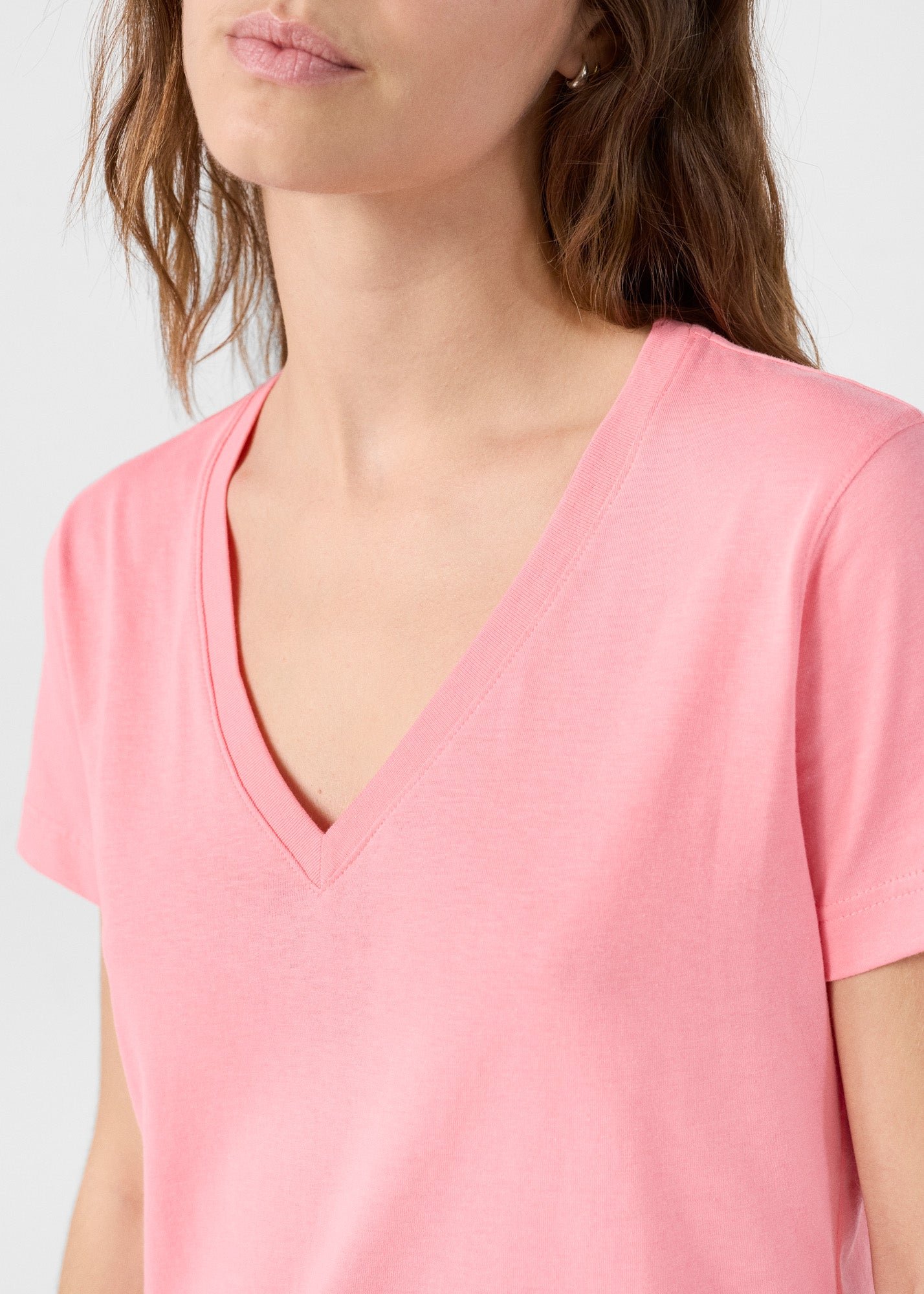 V-neck soft t-shirt JOTT Pink