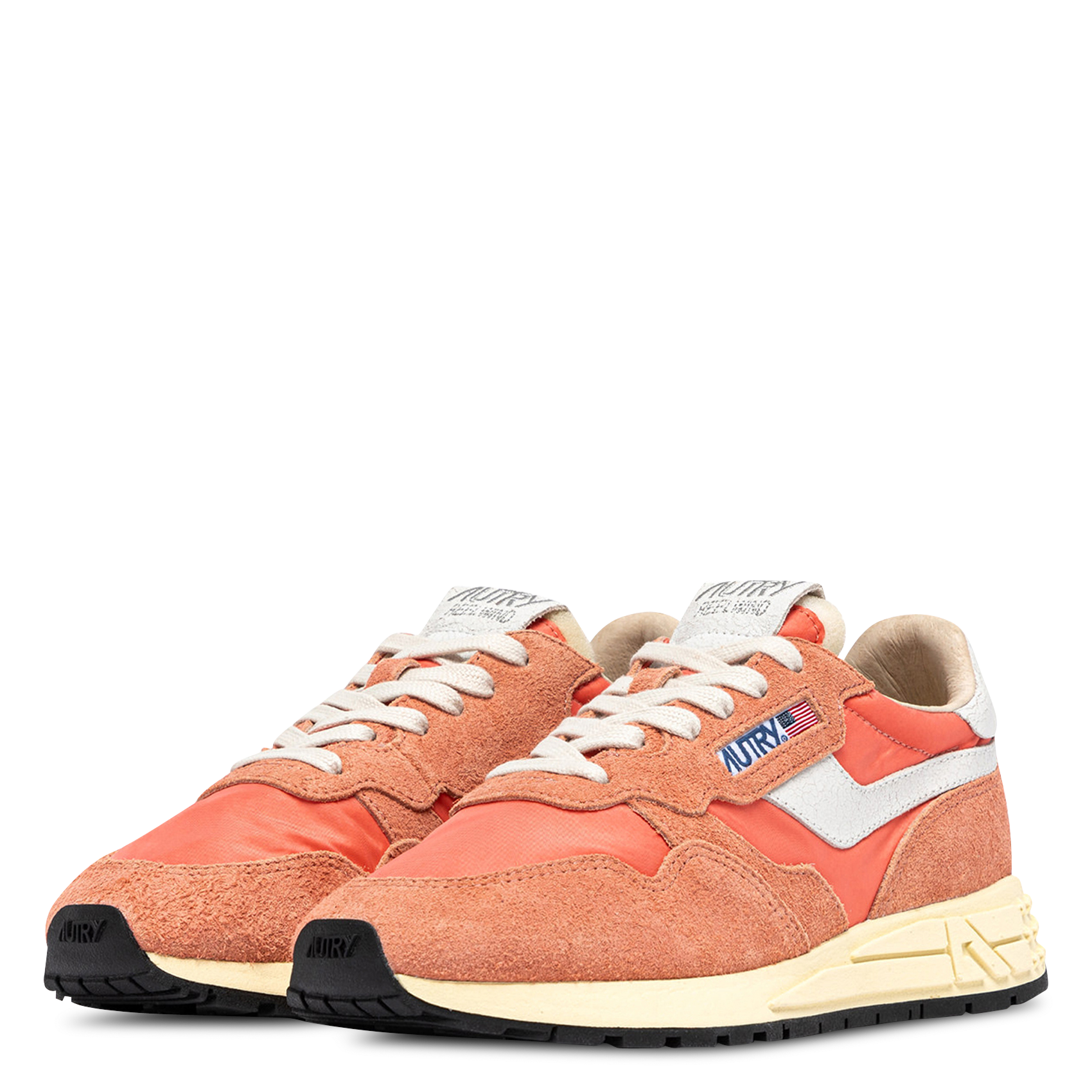 Baskets basses à lacets AUTRY Orange