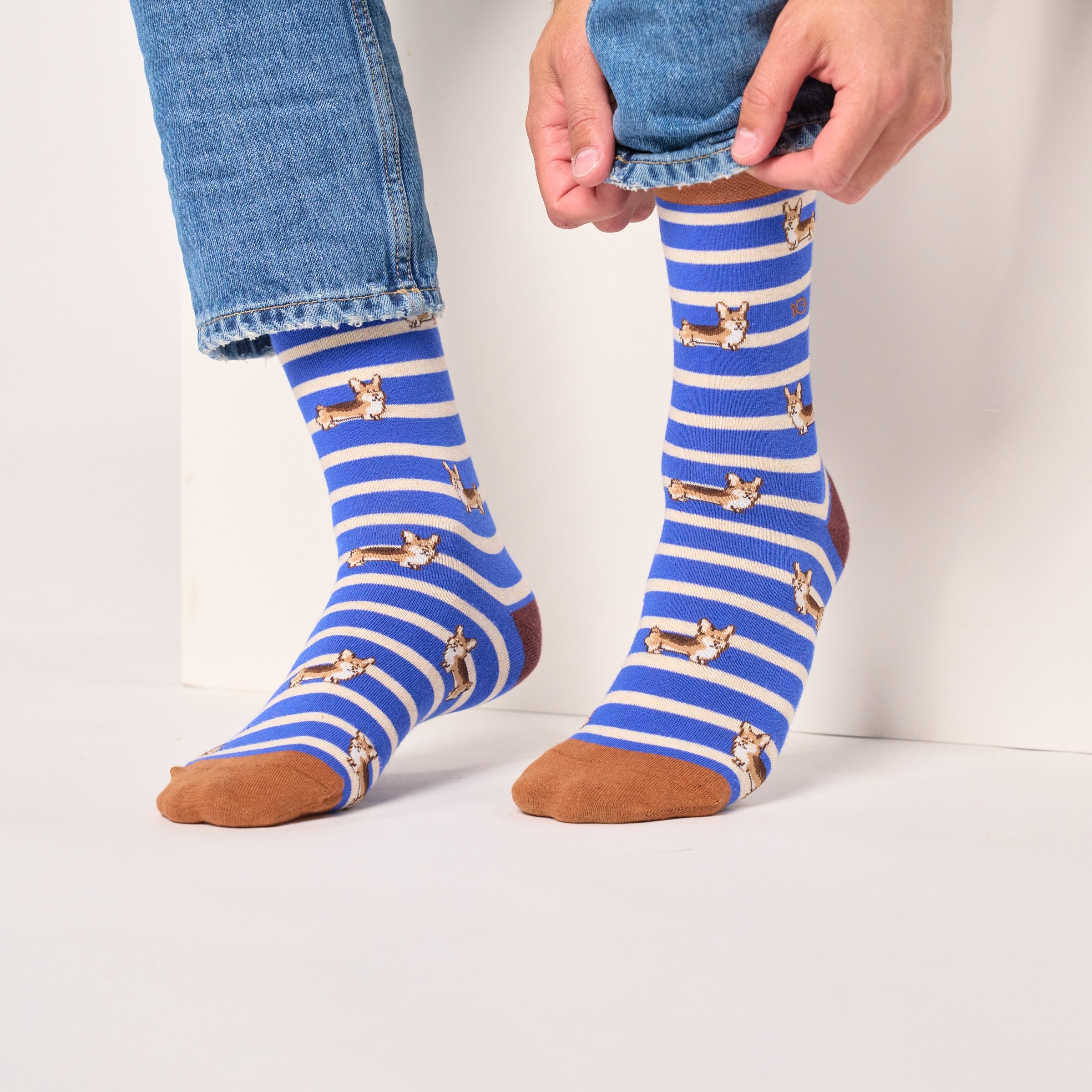 Combed Cotton Animal Socks BILLYBELT Blue