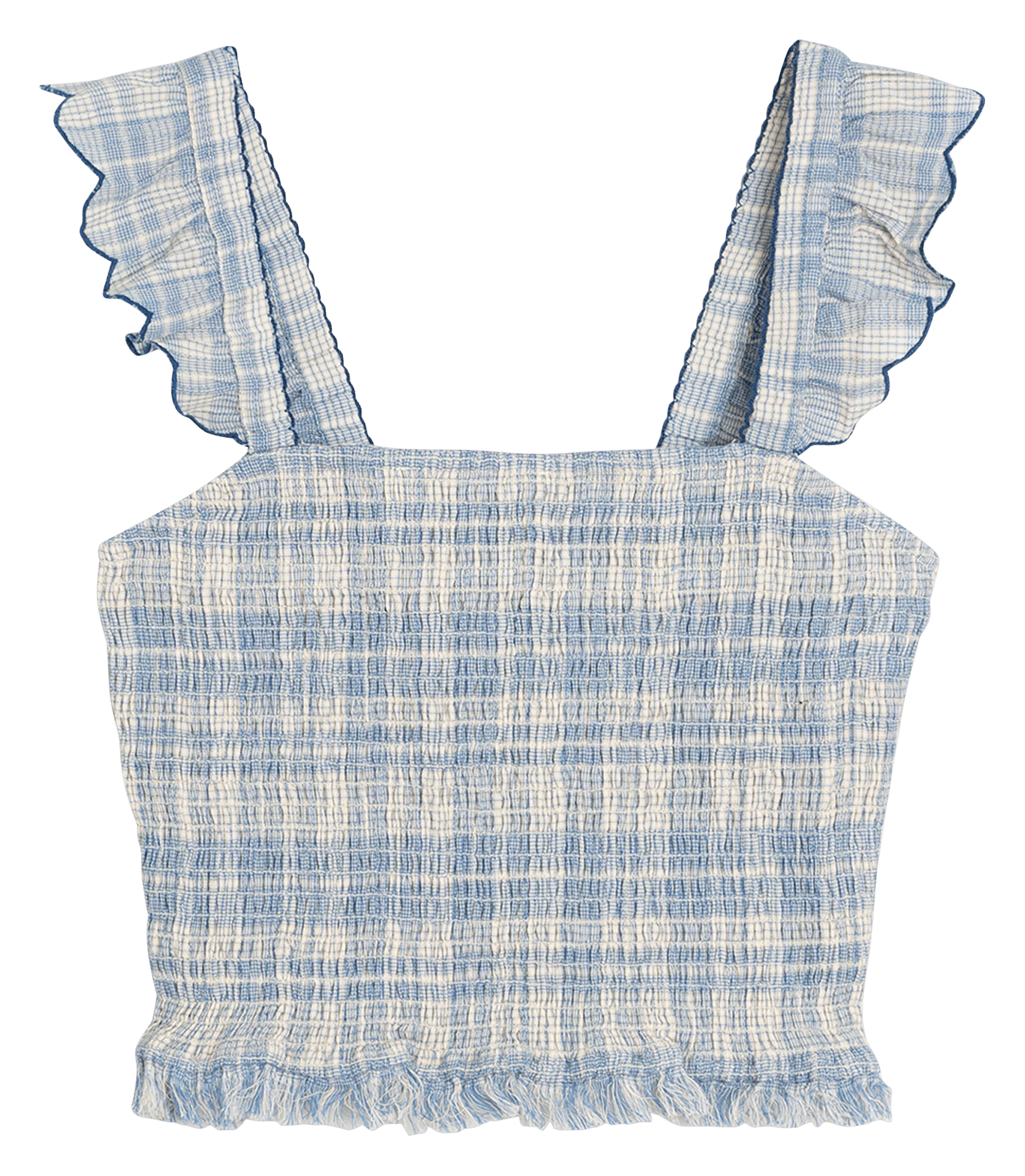 Kurzes Top mit eckigem Ausschnitt INDI & COLD Blau