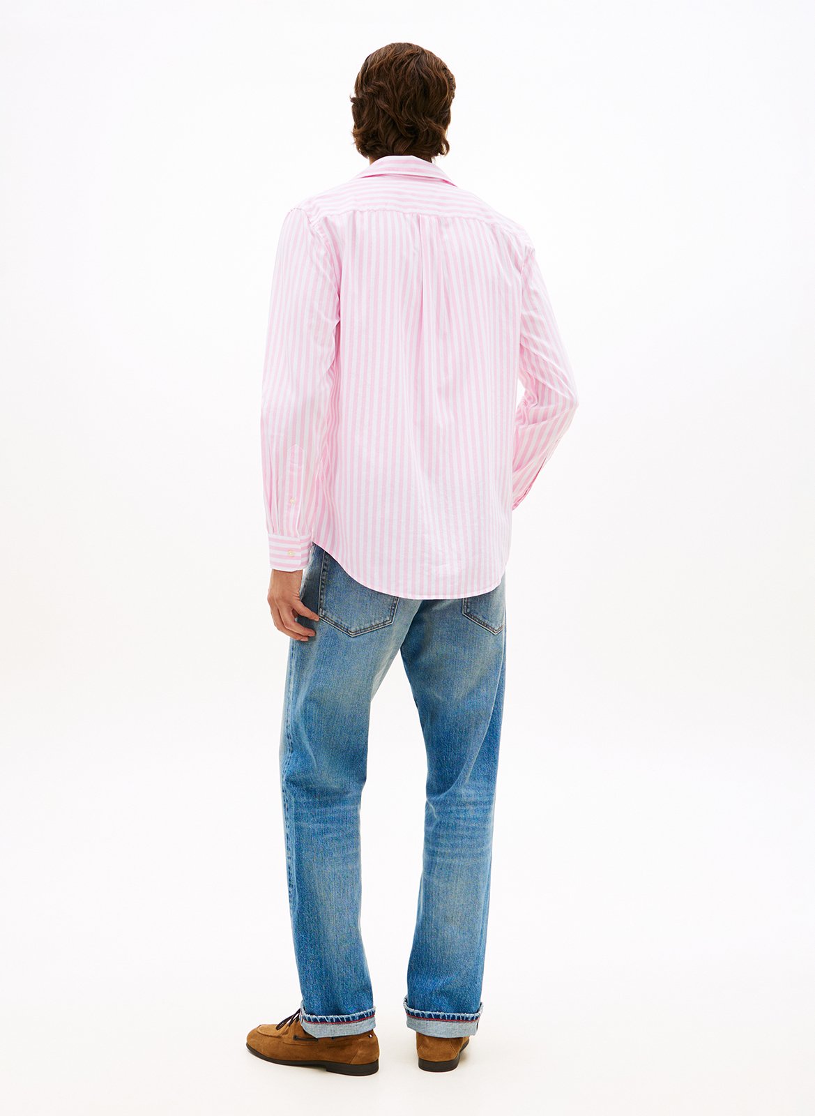 Gestreifte Bluse mit klassischem Kragen TOMMY HILFIGER Rosa