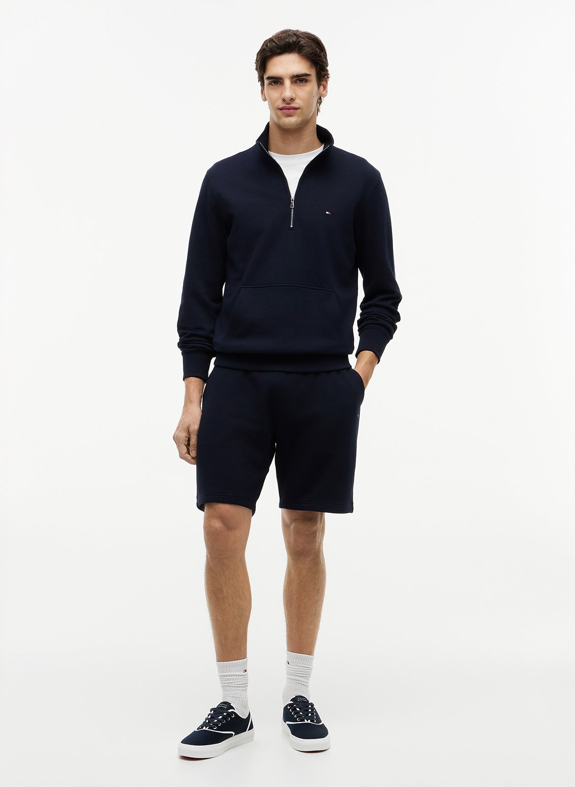 Bestickte Baumwoll-Jogginghose TOMMY HILFIGER Blau