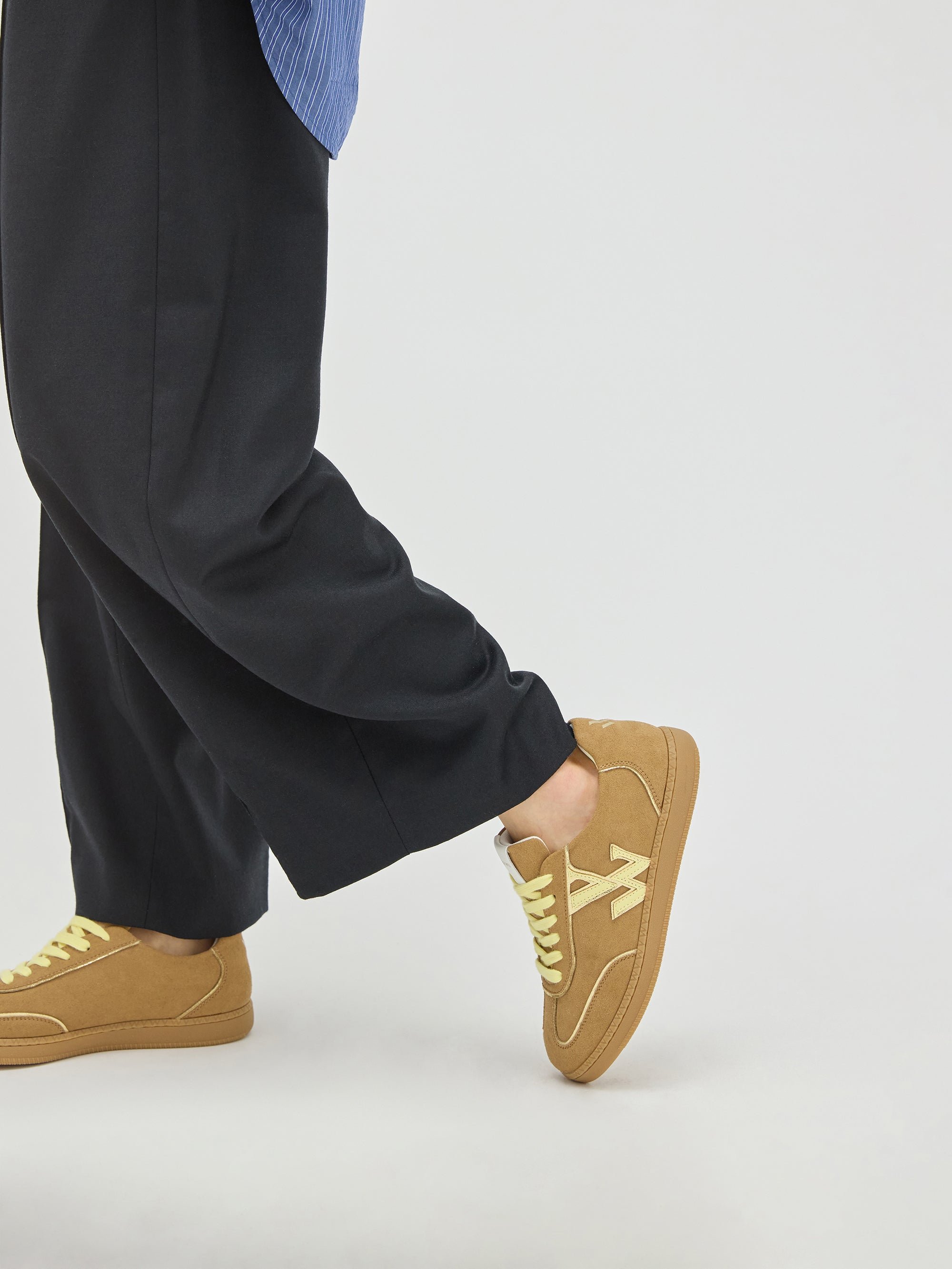 Sneakers with monogram on retro sole VANESSA WU Brown