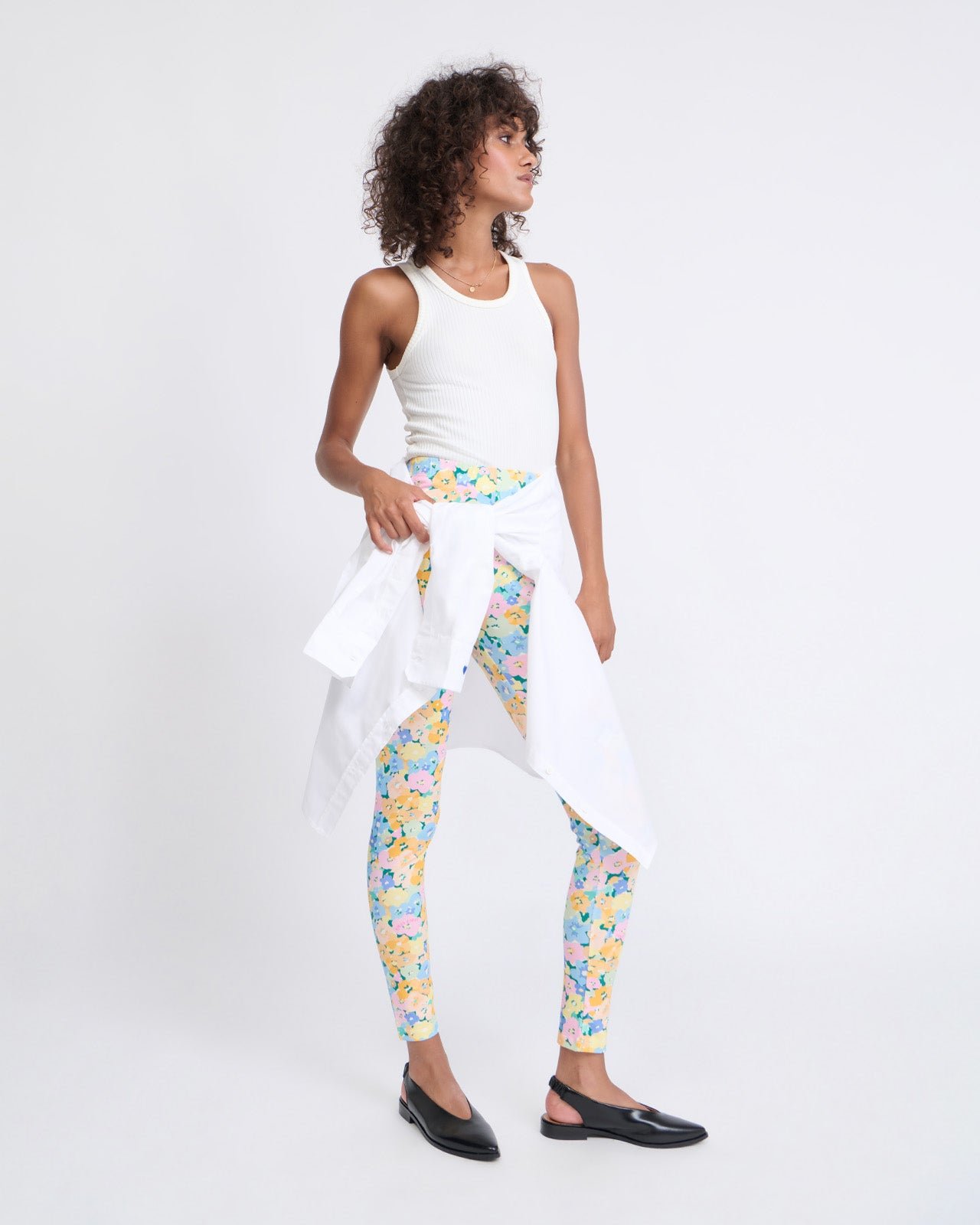 Legging en coton bio imprimé fleuri EMOI EMOI Multicolore