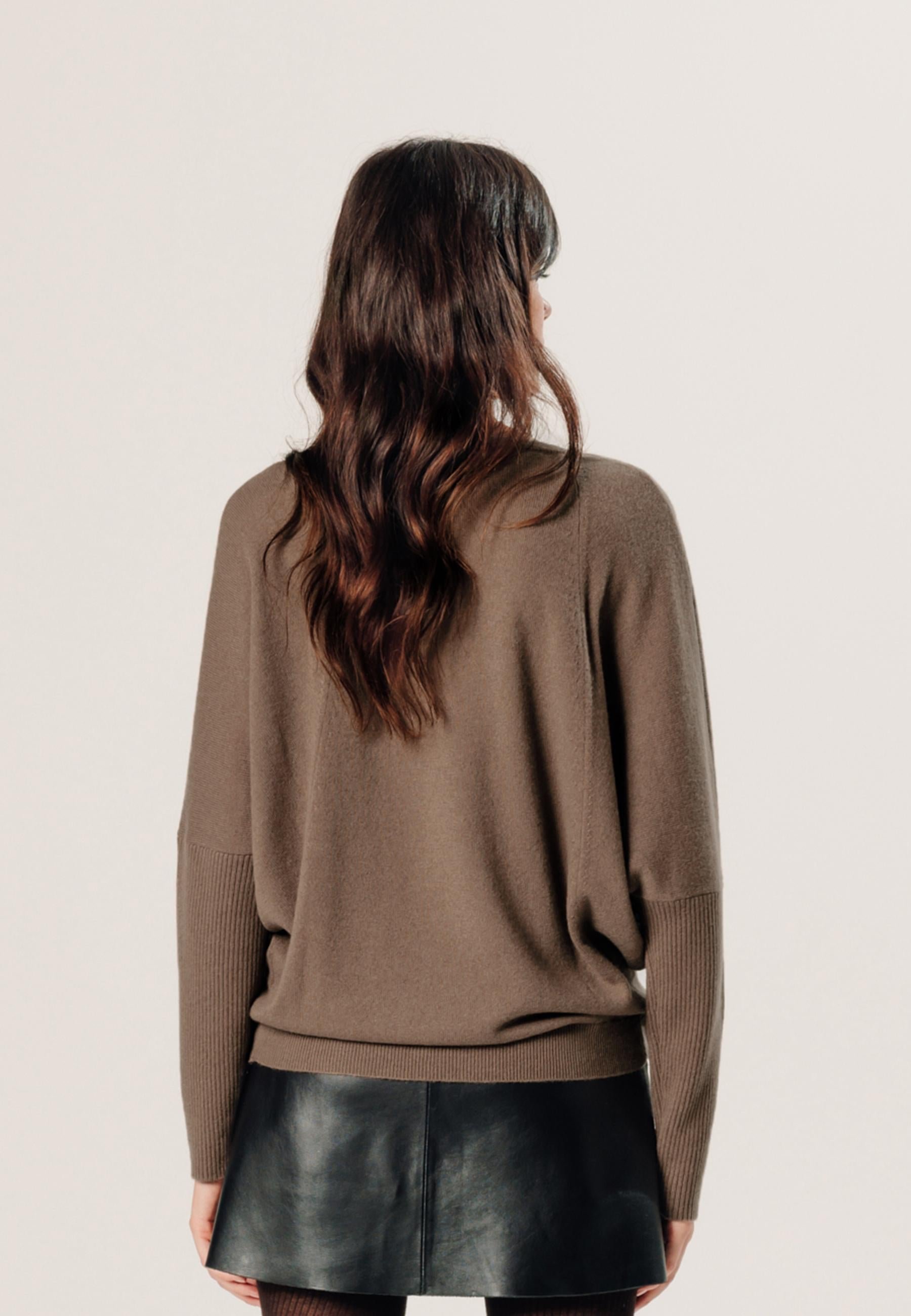 Oversized cashmere sweater RODIER Brown