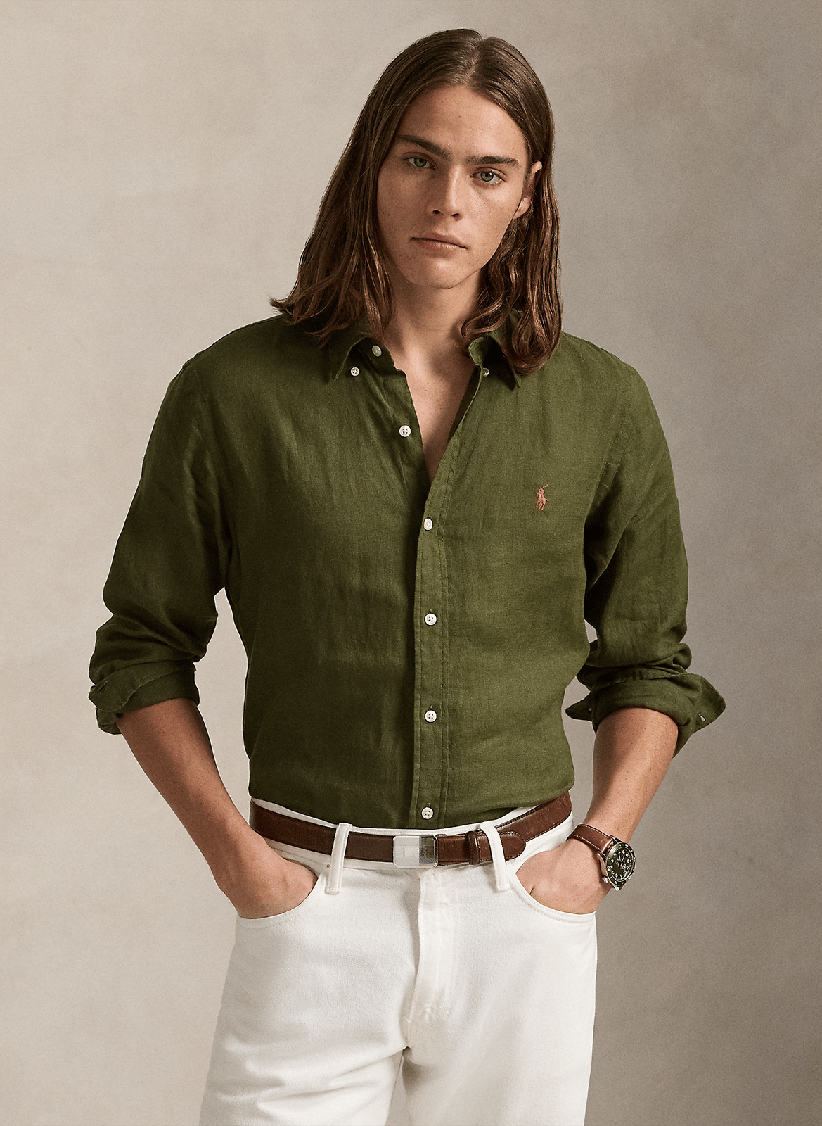 Regular-Fit-Hemd - Leinen POLO RALPH LAUREN