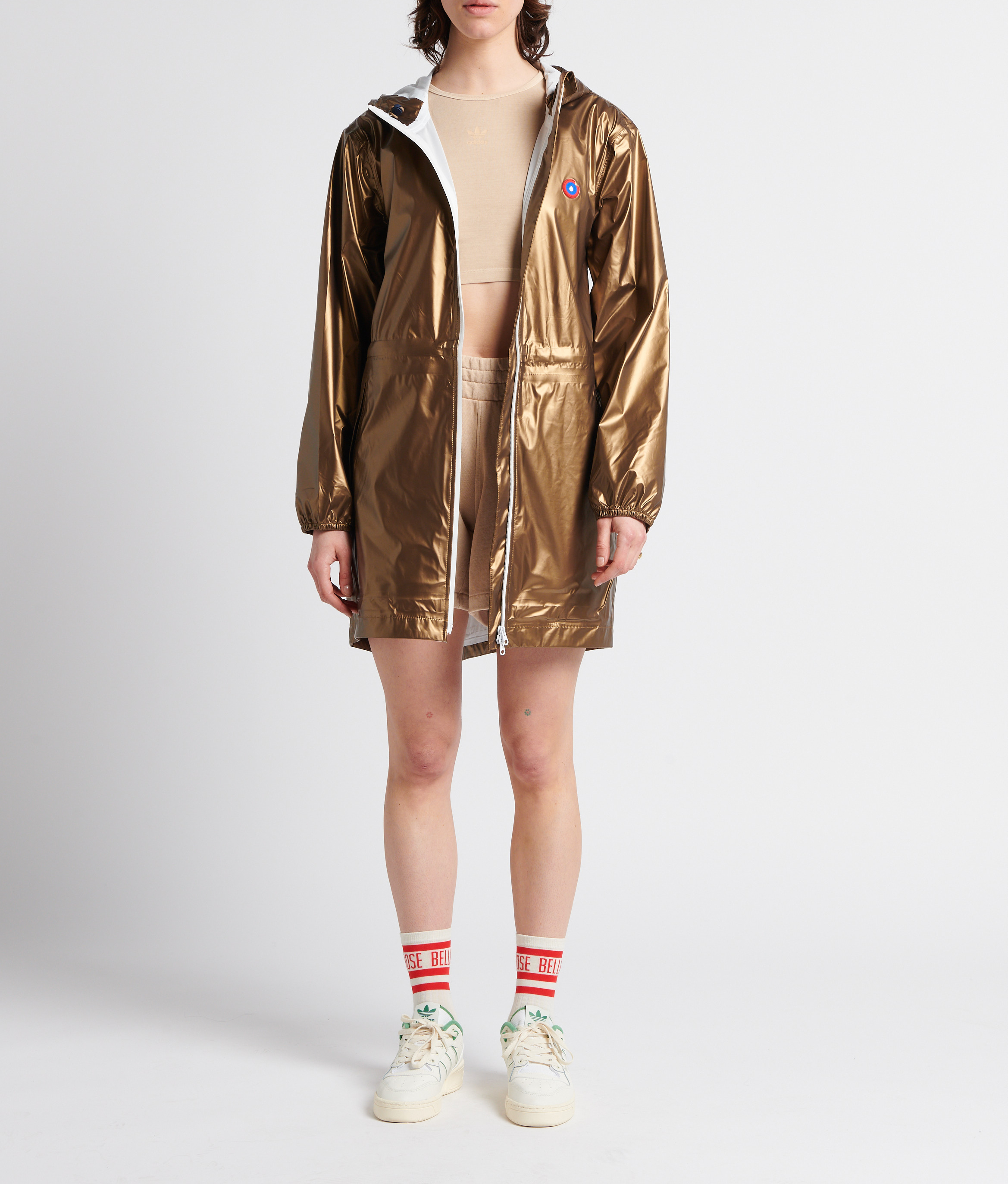 Imperméable à capuche métallisé  FLOTTE Doré
