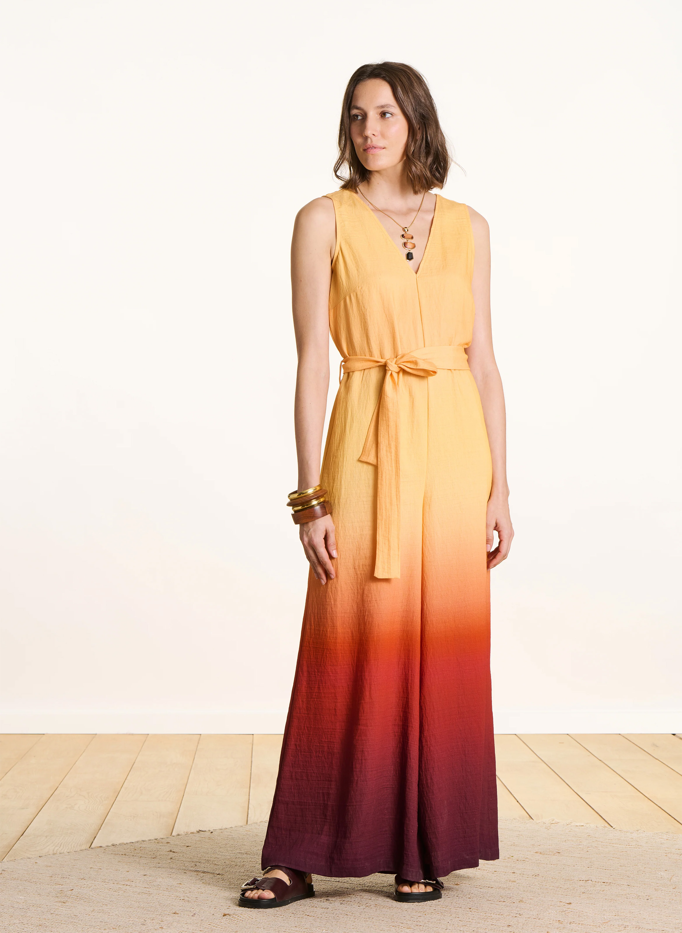 Combinaison large dégradée avec ceinture LA FEE MARABOUTEE Multicolore