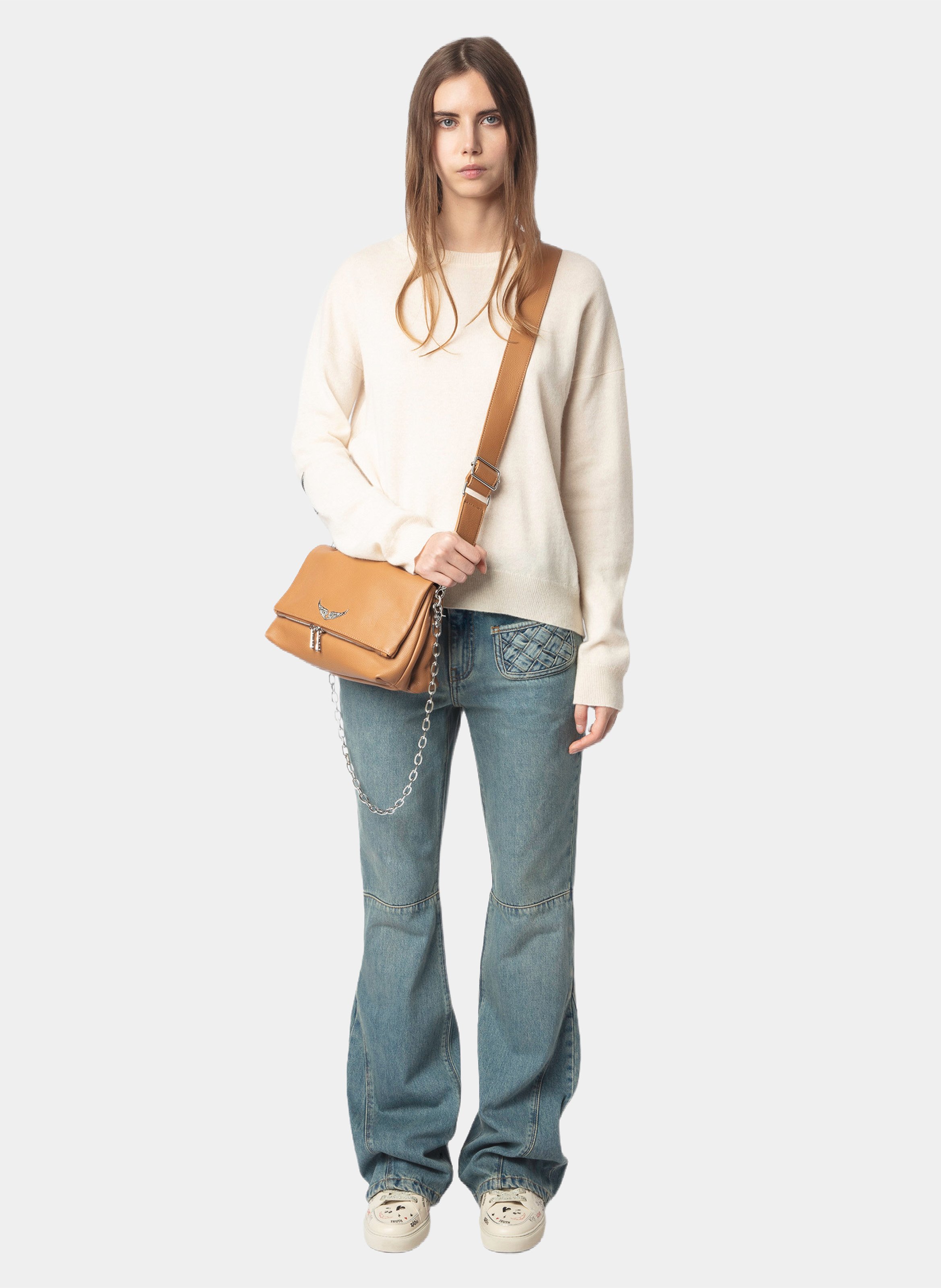 Belted cashmere sweater ZADIG&VOLTAIRE White
