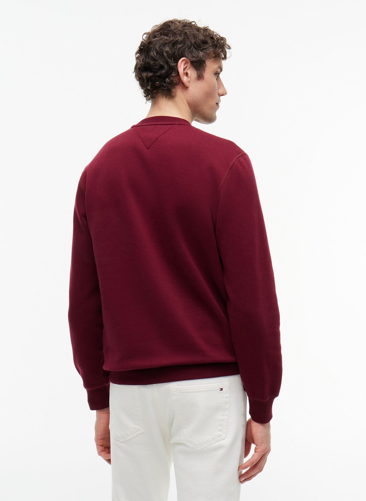 Sweat droit col rond en coton mélangé TOMMY HILFIGER Violet