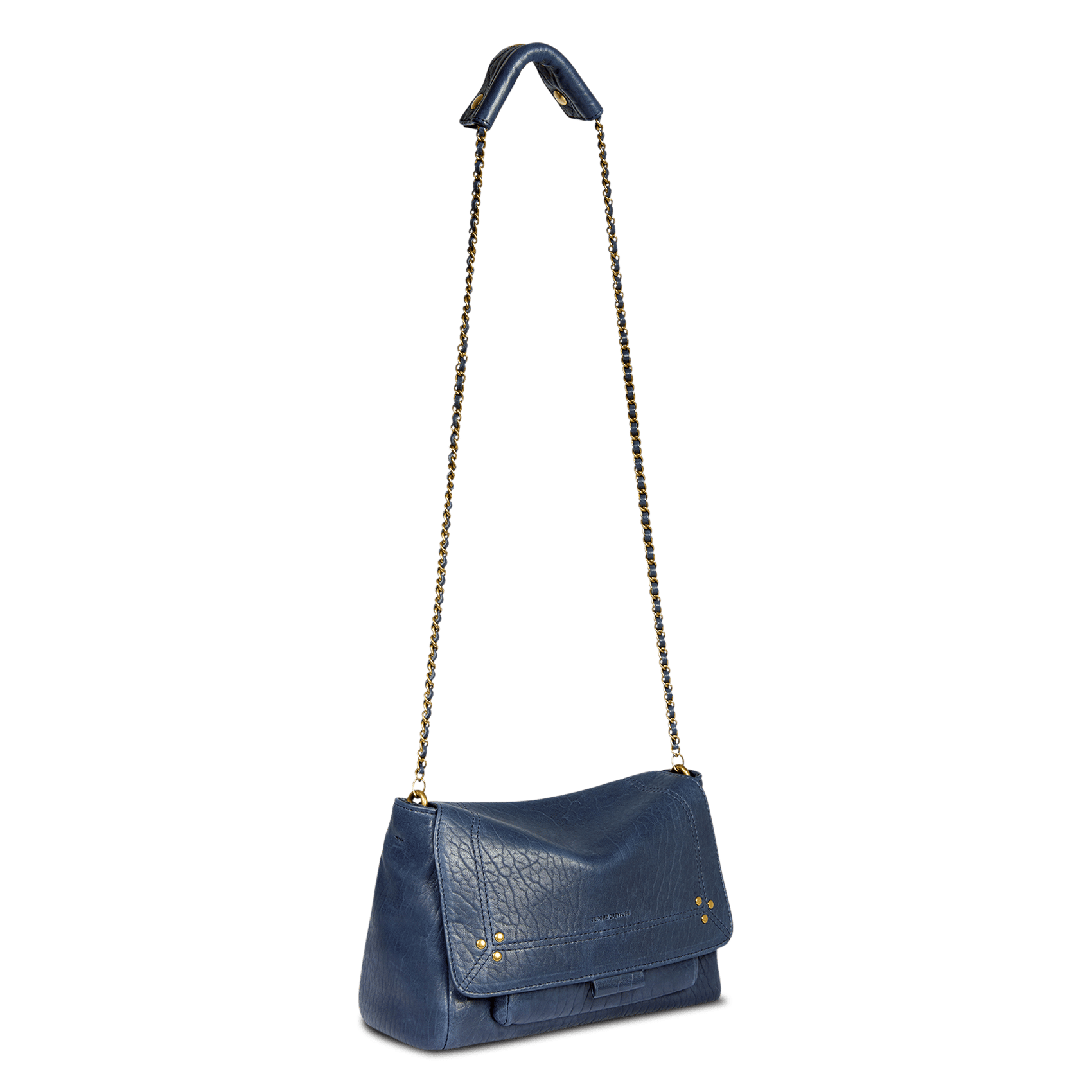Leather messenger bag JEROME DREYFUSS Blue