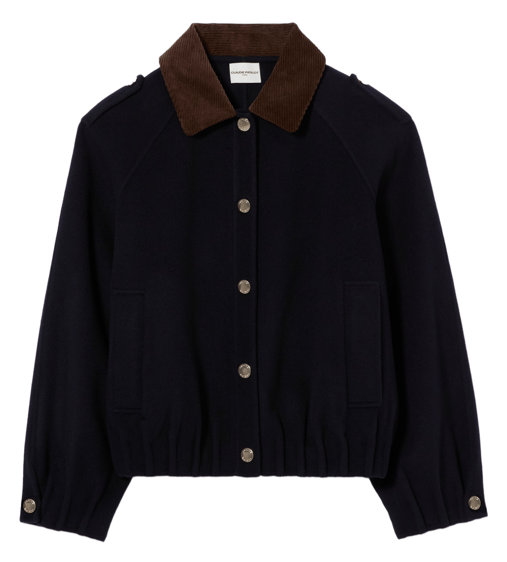 Veste droite en laine mélangée CLAUDIE PIERLOT Bleu