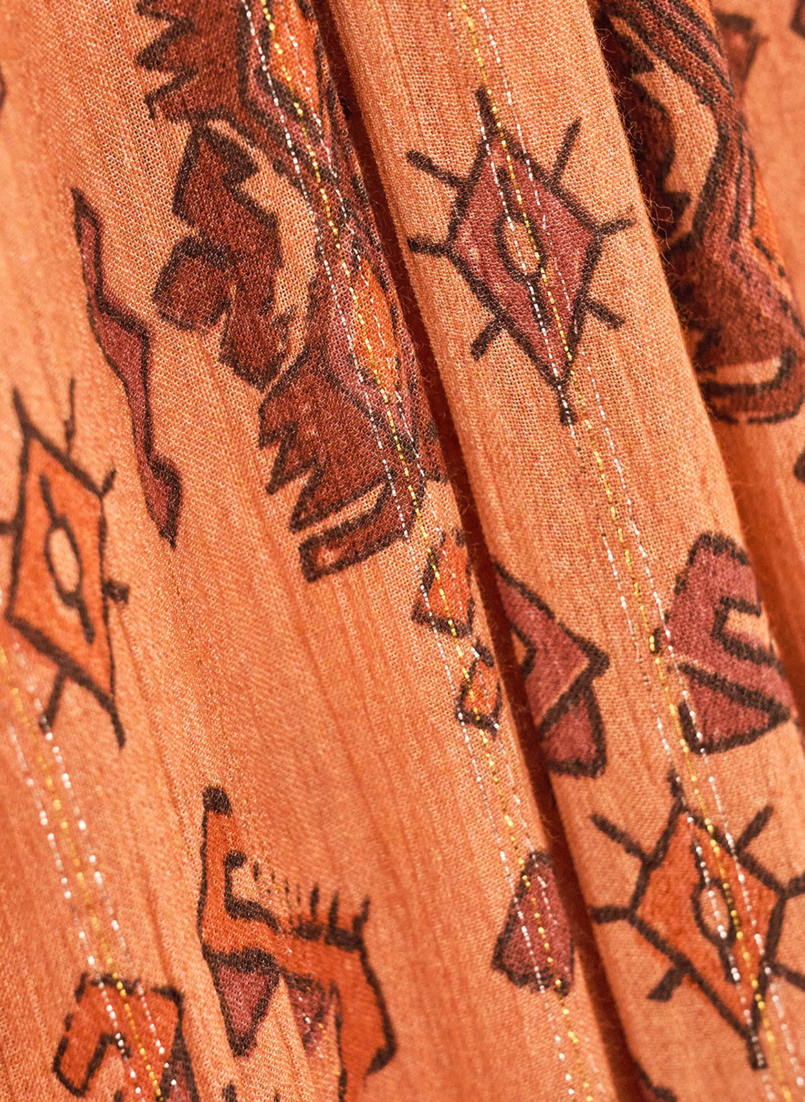 Printed henley blouse BA&SH Orange