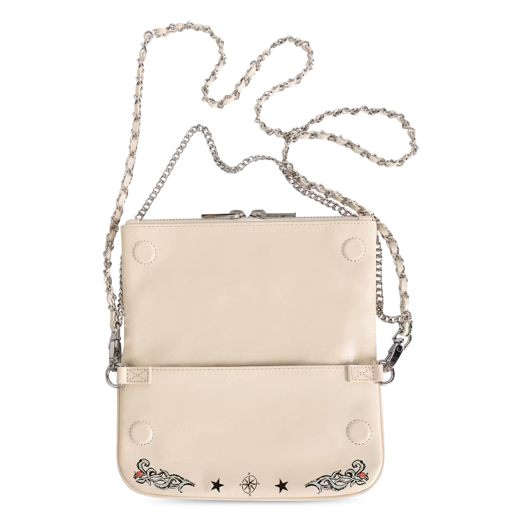 Sac bandoulière en cuir ZADIG&VOLTAIRE Blanc