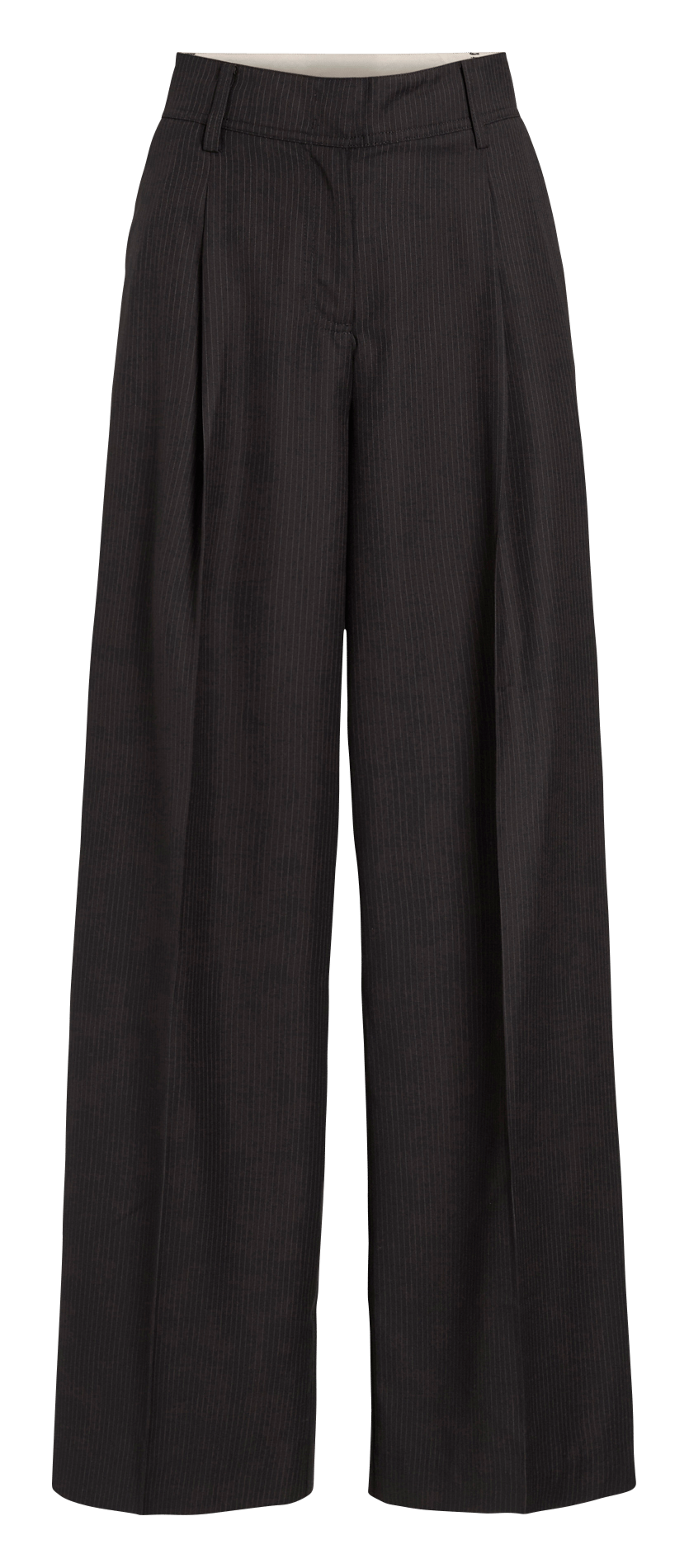 Wijde broek met streepjes en plooien ROUGE EDIT Grijs