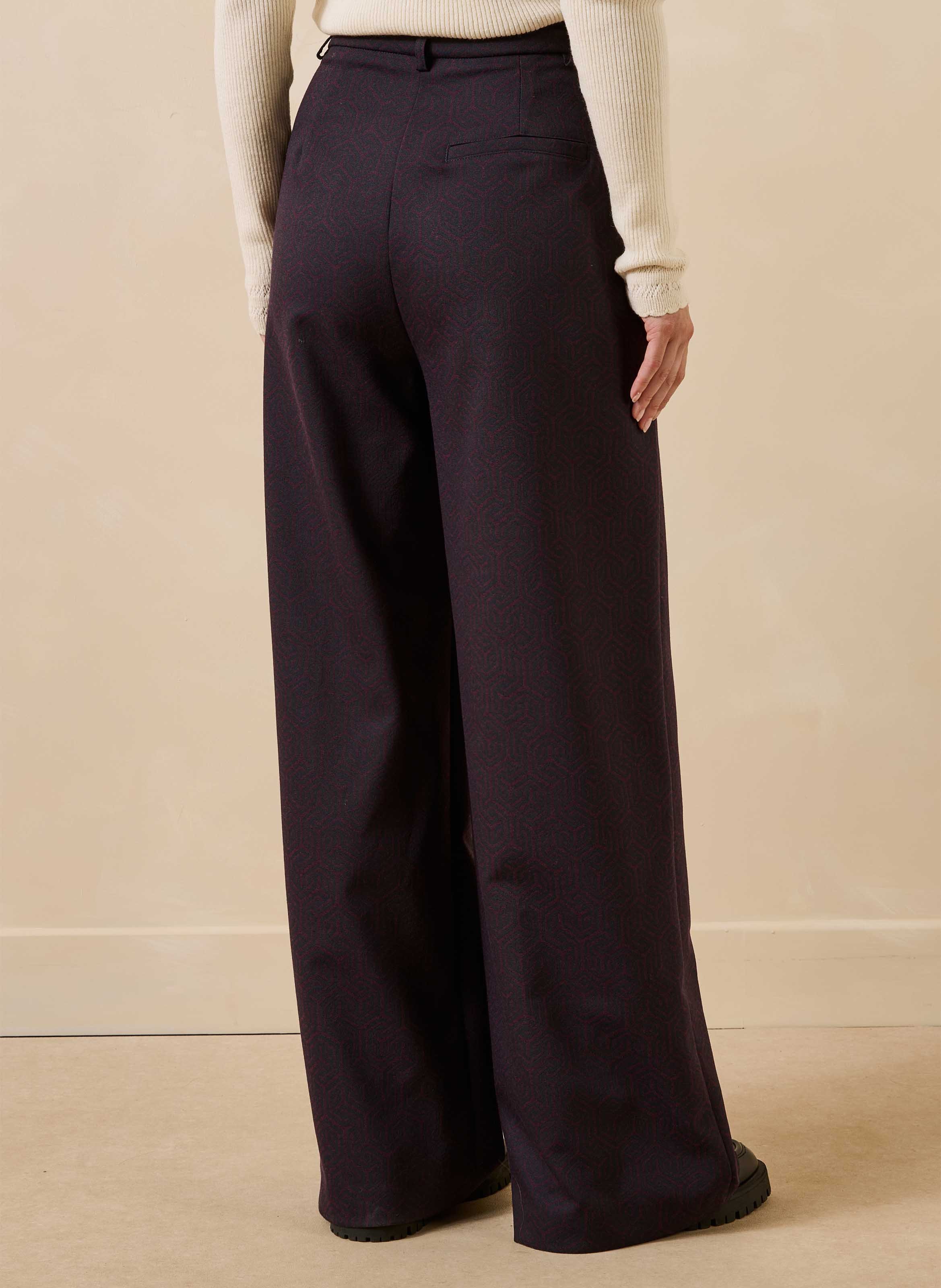 High-waisted wide-leg pants LA FEE MARABOUTEE Multicolored