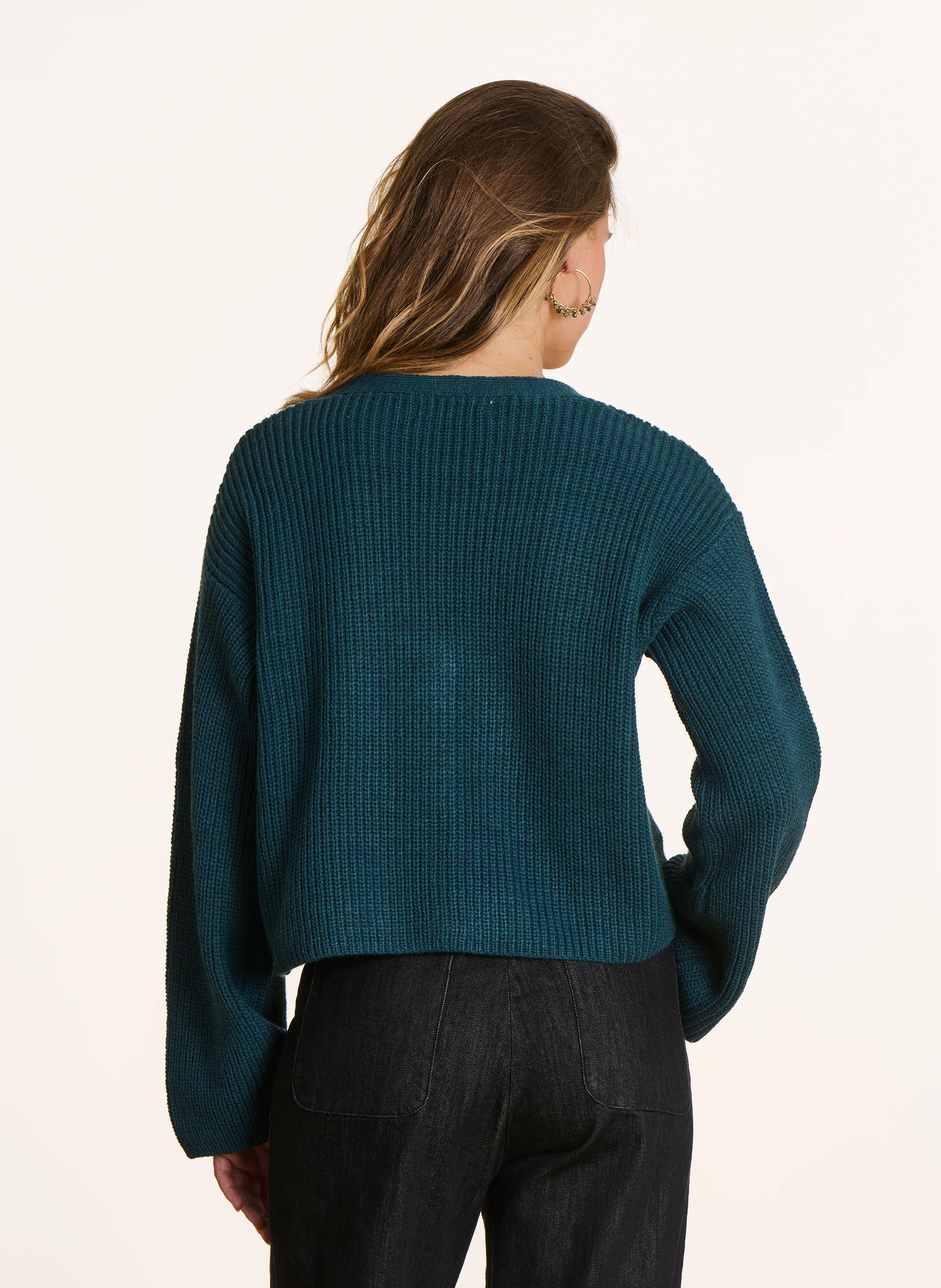 Shawl-collar cardigan LA FEE MARABOUTEE Blue