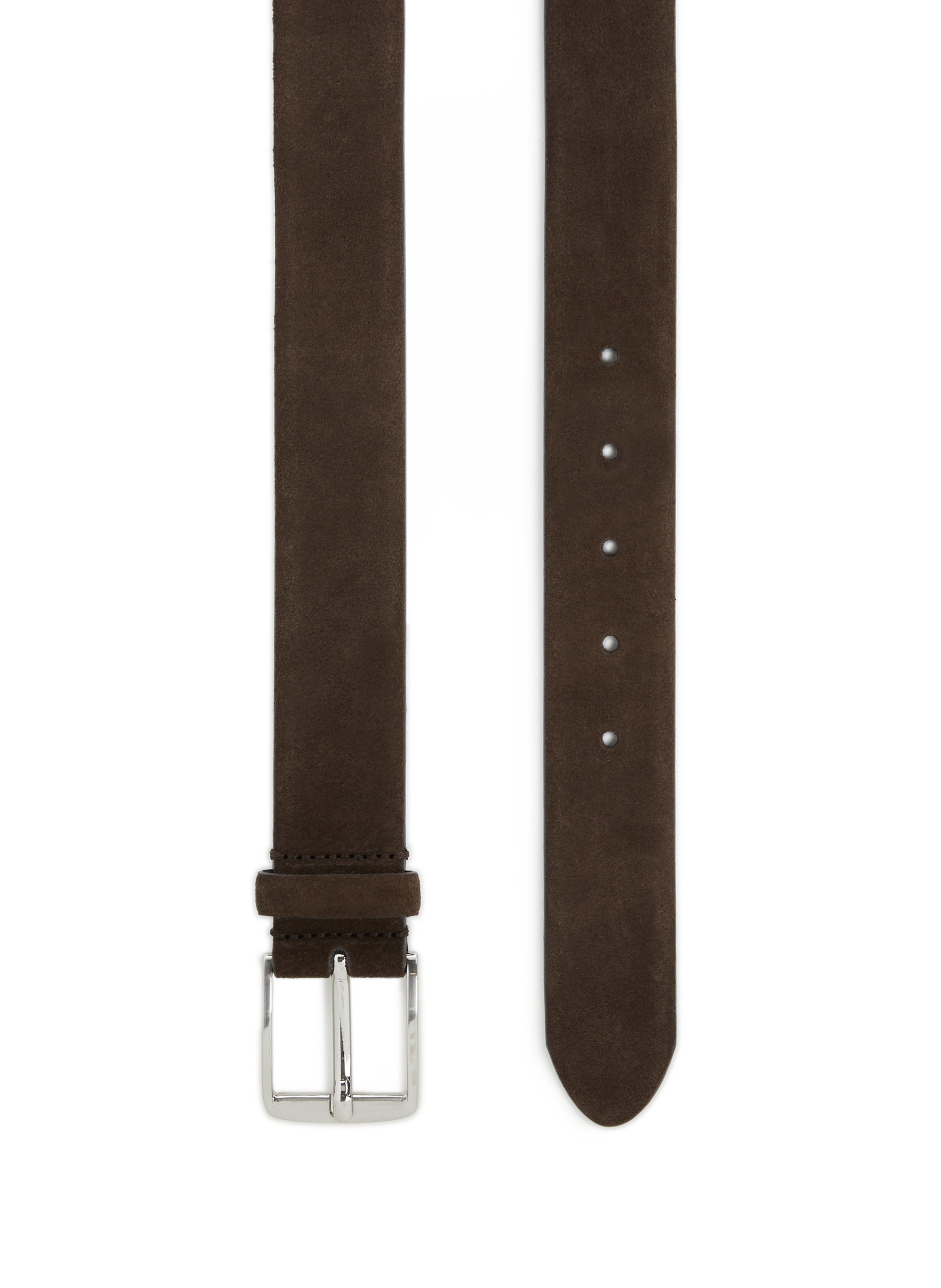 Belt in cowhide leather lem 98121/01 nubuck choc AU PRINTEMPS PARIS Brown