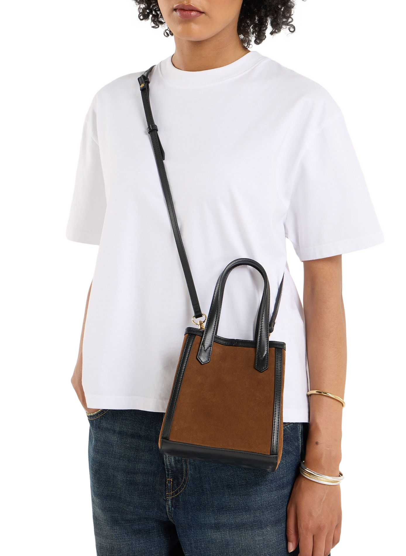 Enzobino leather crossbody bag in enzobino leather. SAISON 1865 Brown