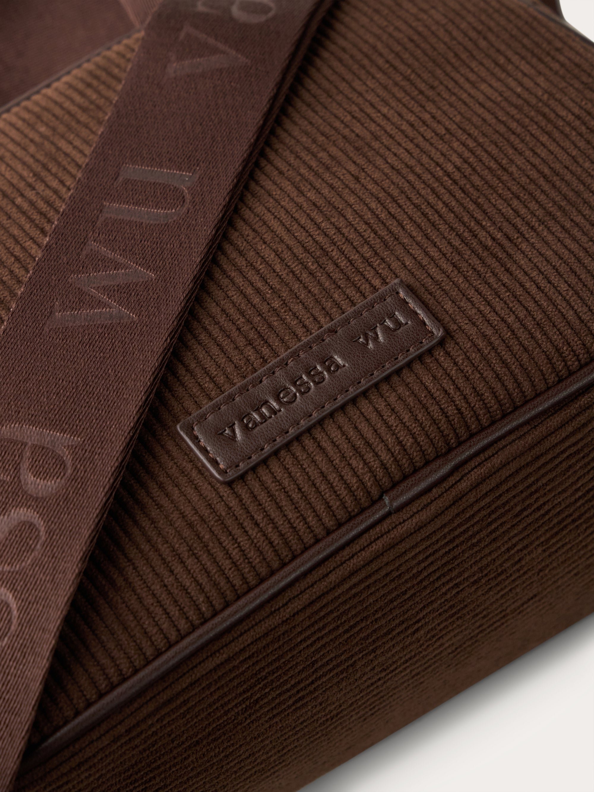 Mini bowling bag with shoulder strap | Brown VANESSA WU Women