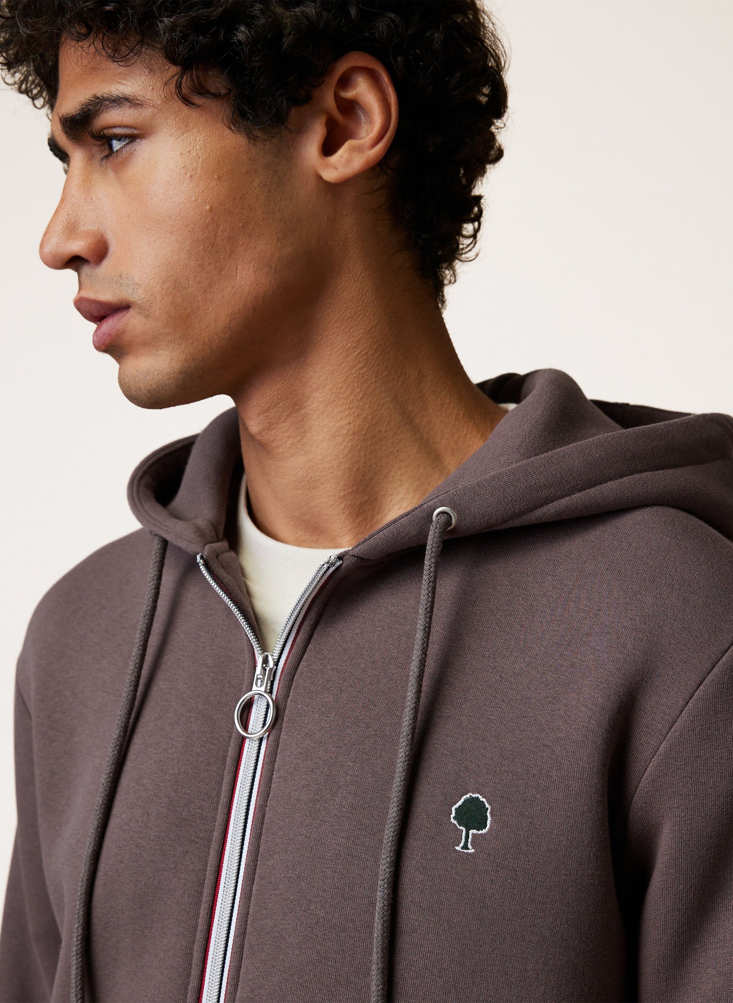 Sweatshirt aus Baumwoll-Mix mit Reißverschluss FAGUO Violett