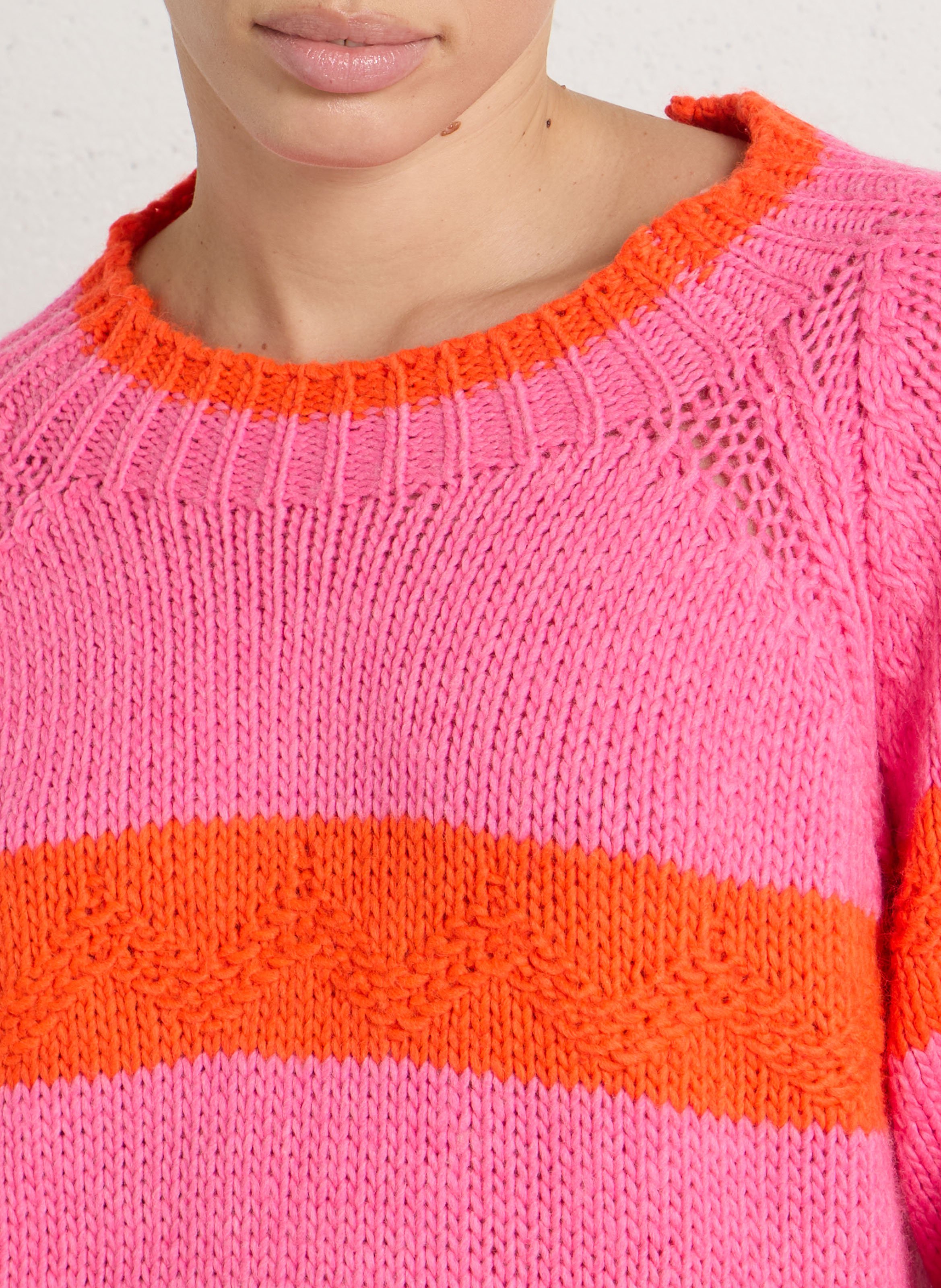 Oversized Long Sleeve Sweater DR BLOOM Pink