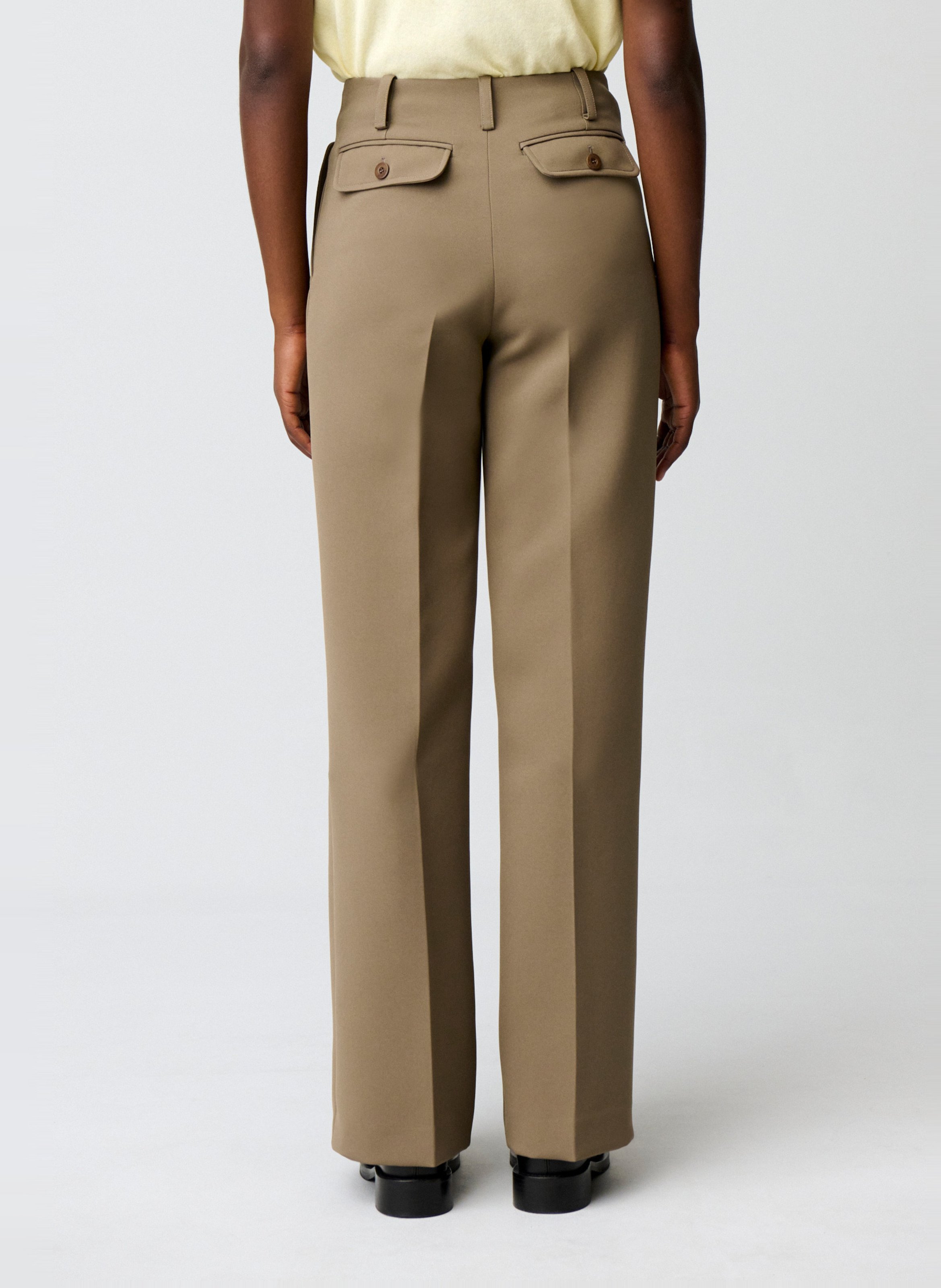 Pantalon droit à plis CLAUDIE PIERLOT Kaki