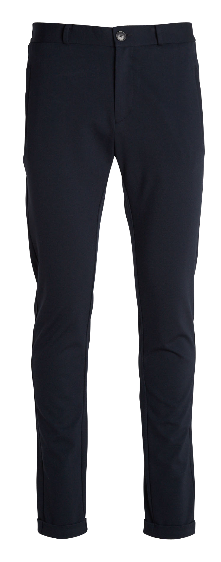 Pantalon slim en coton Bleu