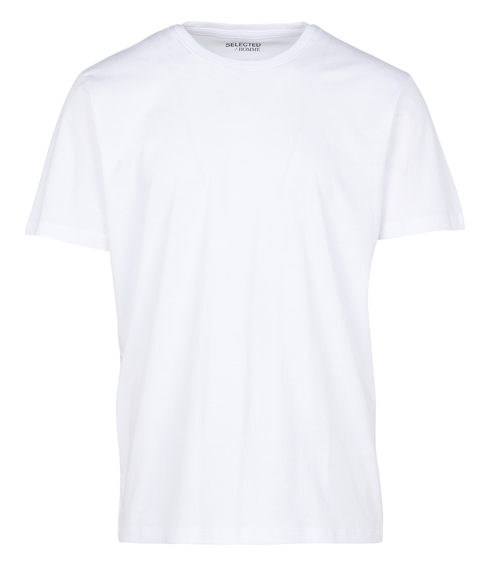 Tee-shirt droit col rond en coton SELECTED