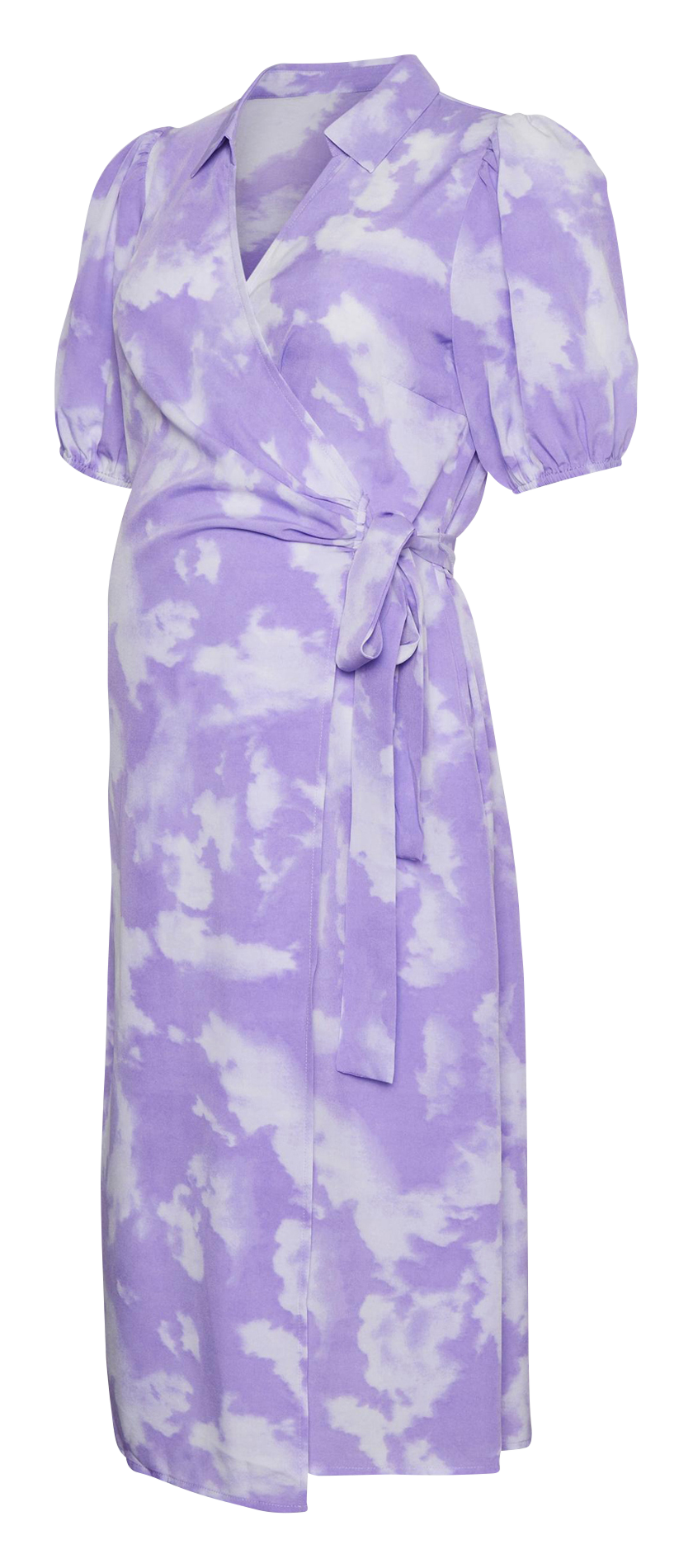 Robe midi col col V à revers  MAMALICIOUS Violet