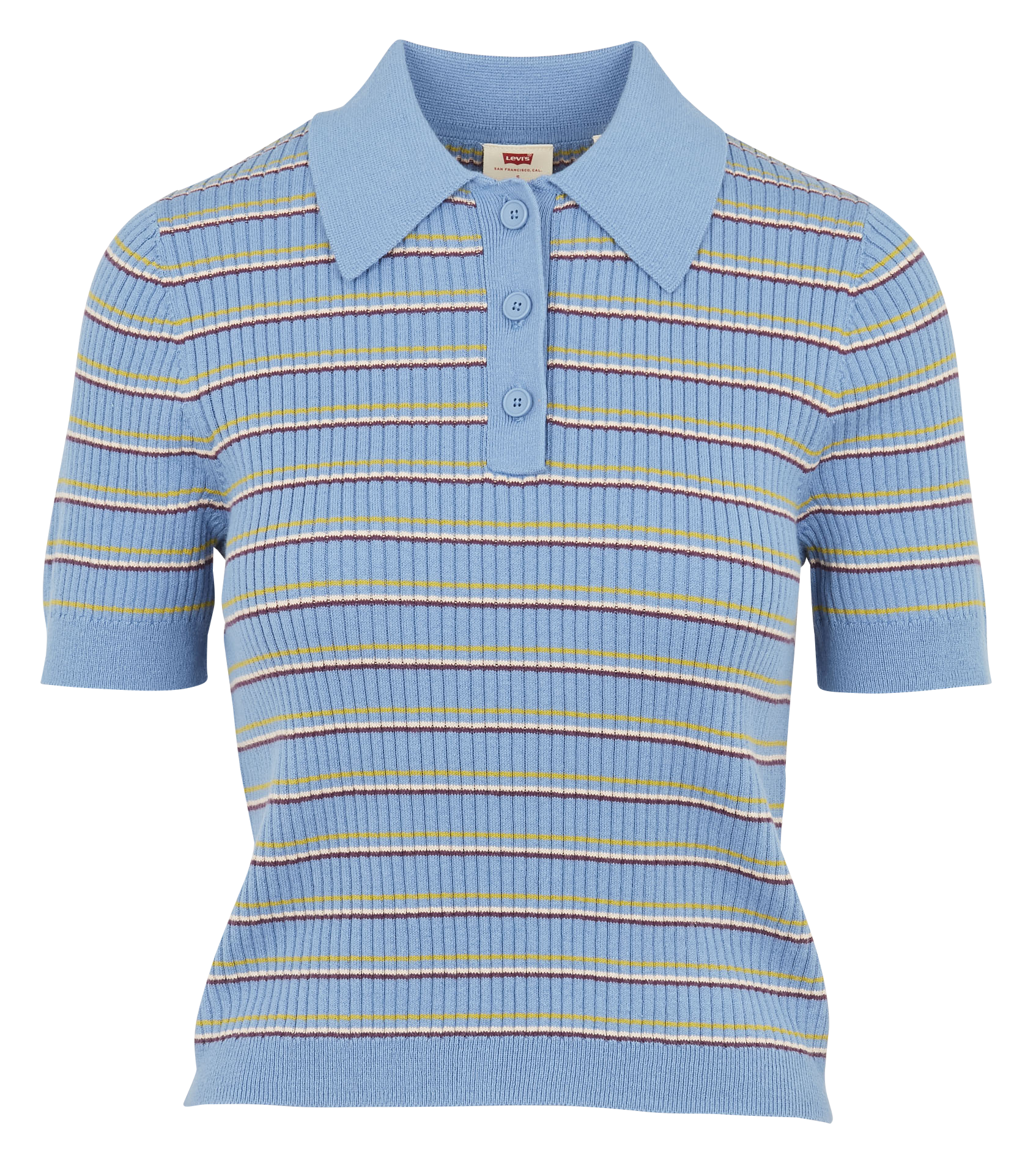 Polo moulant en coton à rayures LEVI'S Bleu