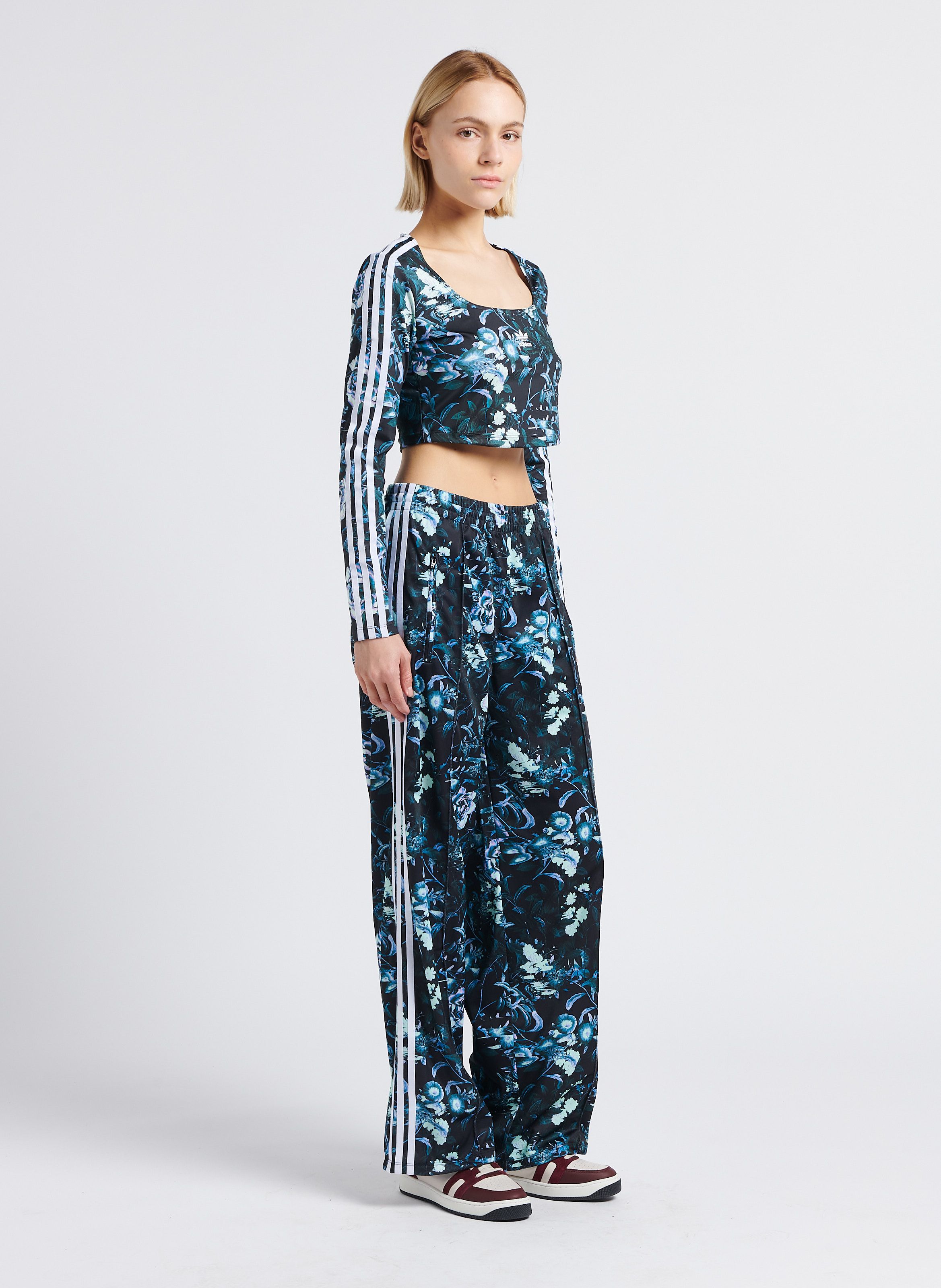 Adidas high waisted sale track pants