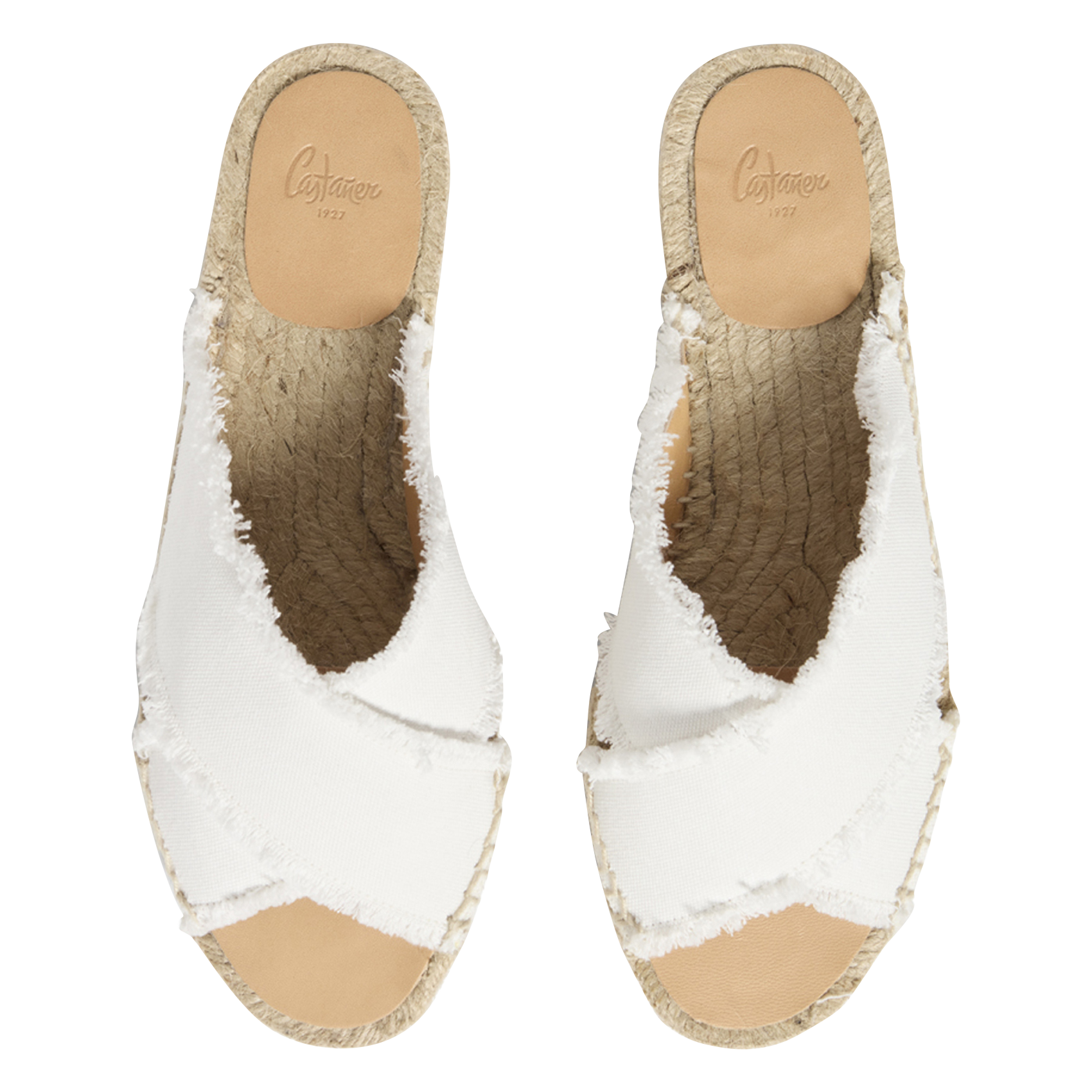 Platte, katoenen espadrilles CASTANER Wit