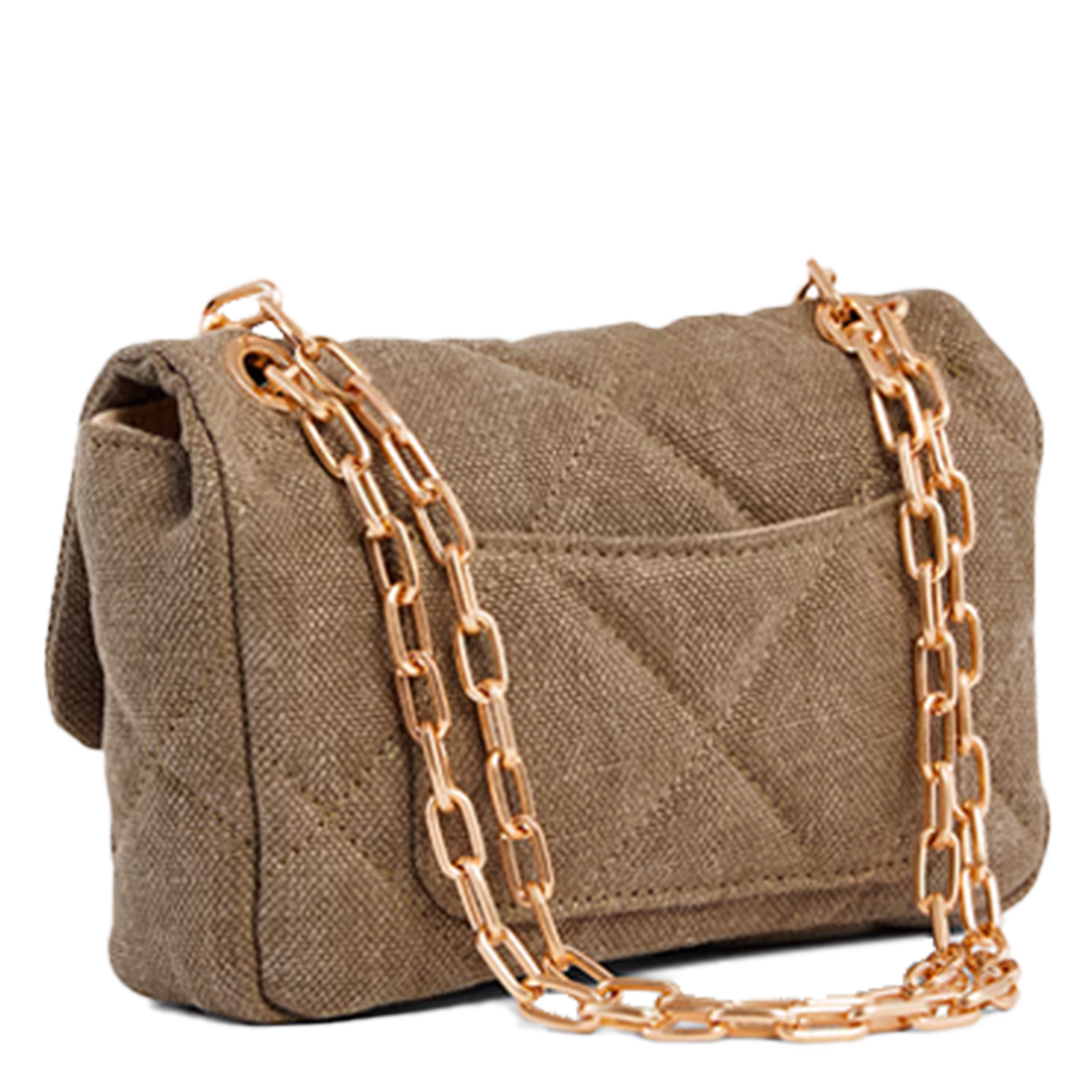 Umhängetasche aus Leinen VANESSA BRUNO Grun