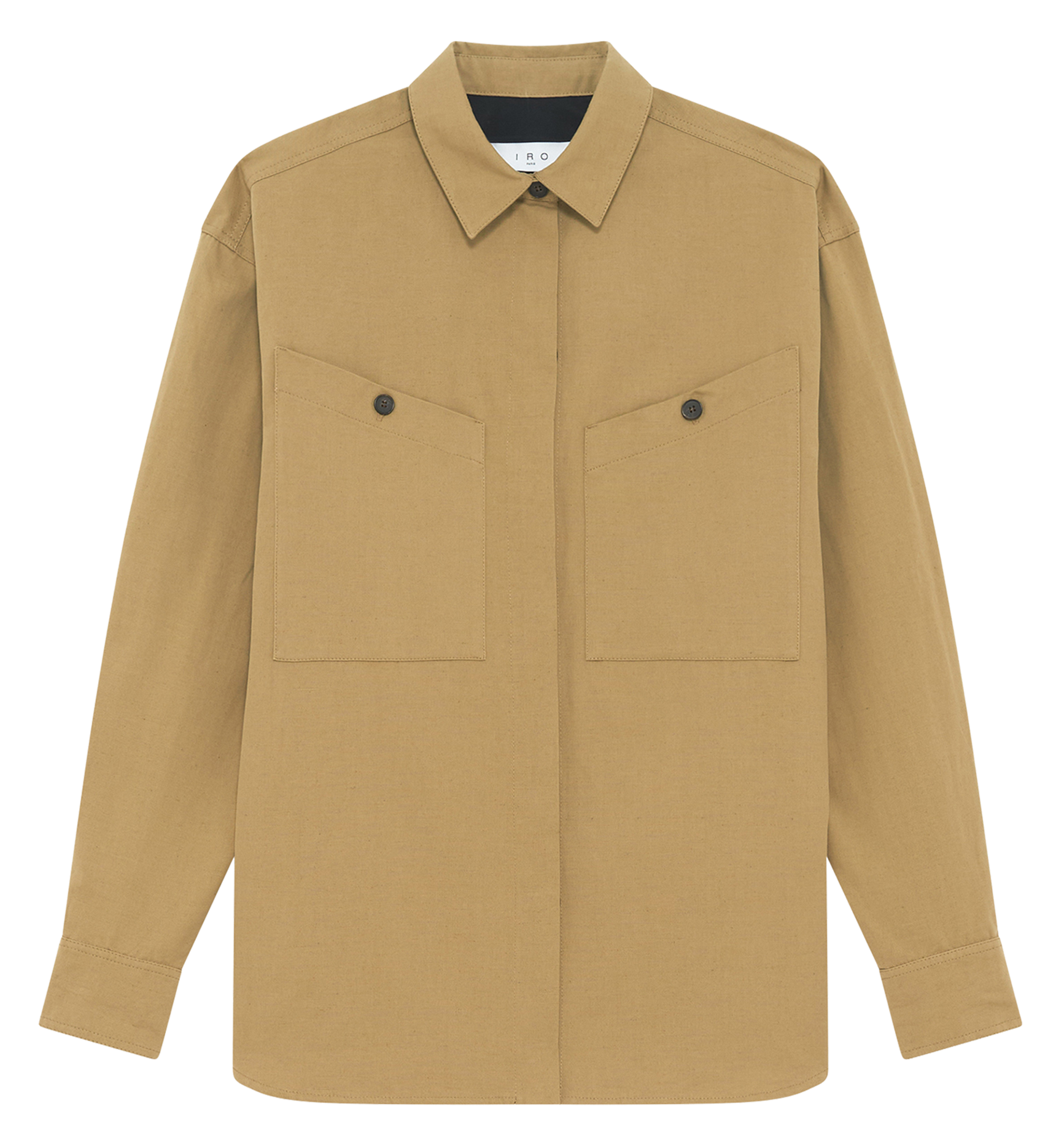 Button-up shirt with classic collar IRO Khaki