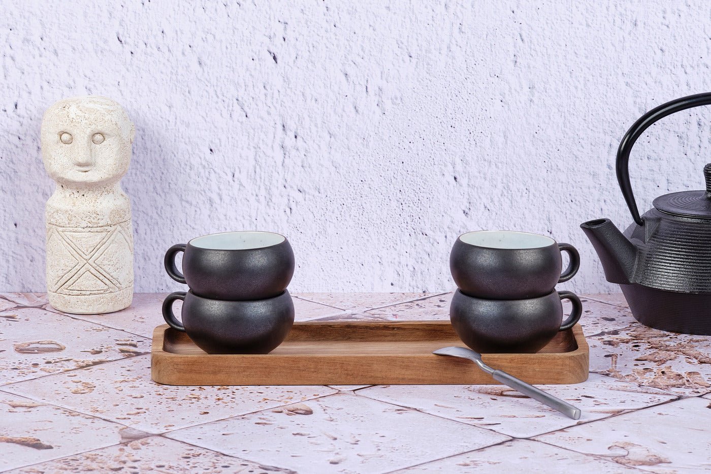 Gourmet Cup 12cl - 4 pieces - onyx BJORN Black