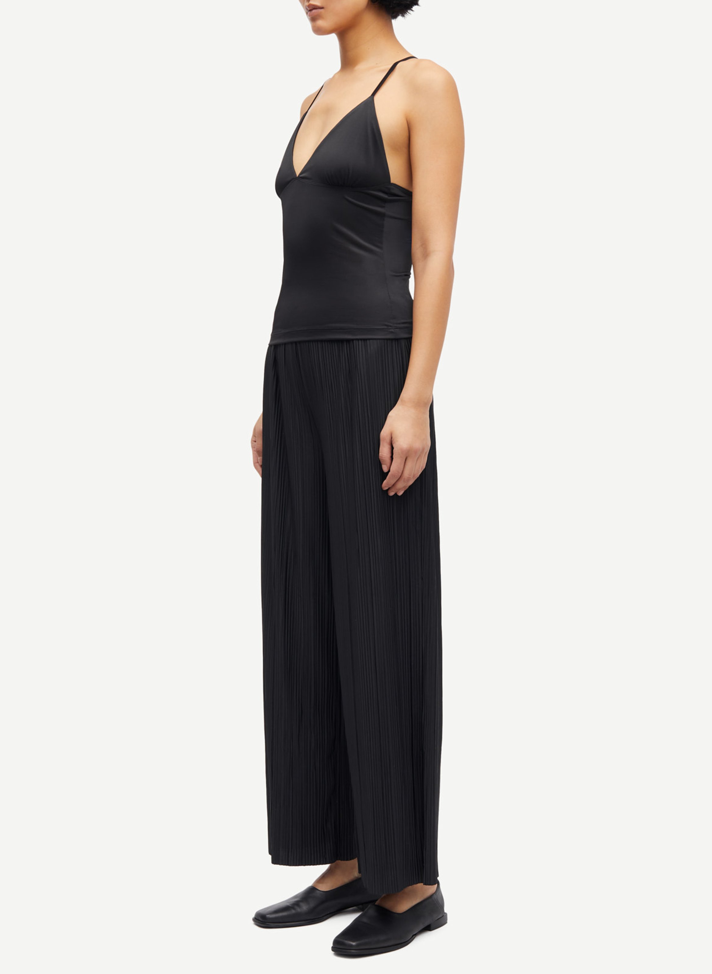 Pantalon large plissé SAMSOE SAMSOE Noir