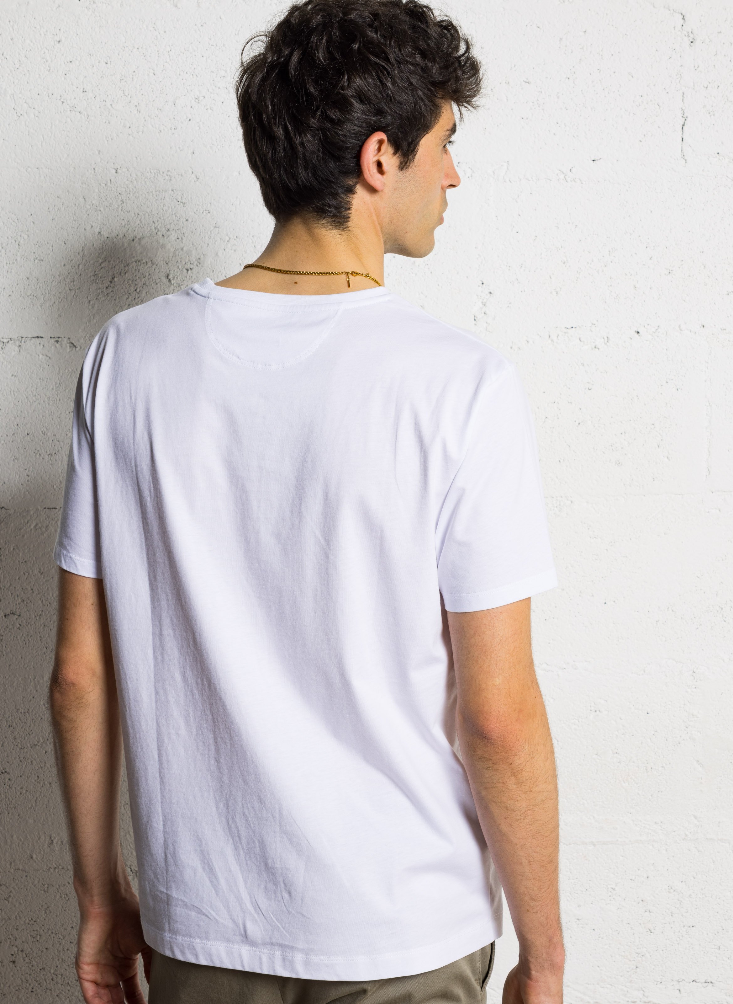 Tone-on-tone logo cotton t-shirt HACKETT White