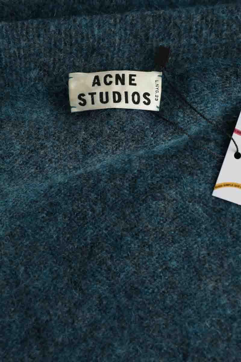 Dual material cardigan ACNE STUDIOS - Seconde Main Blue