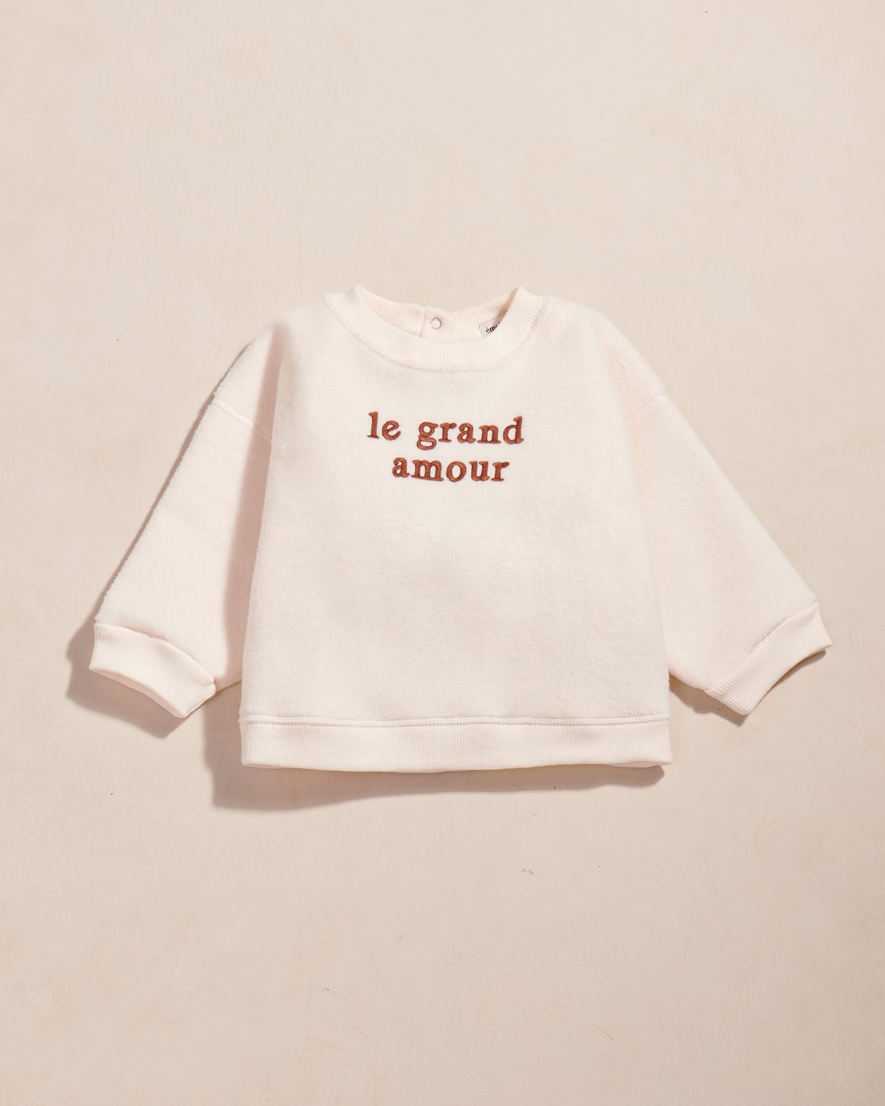 The "Le grand amour" recycled fleece sweatshirt EMOI EMOI White