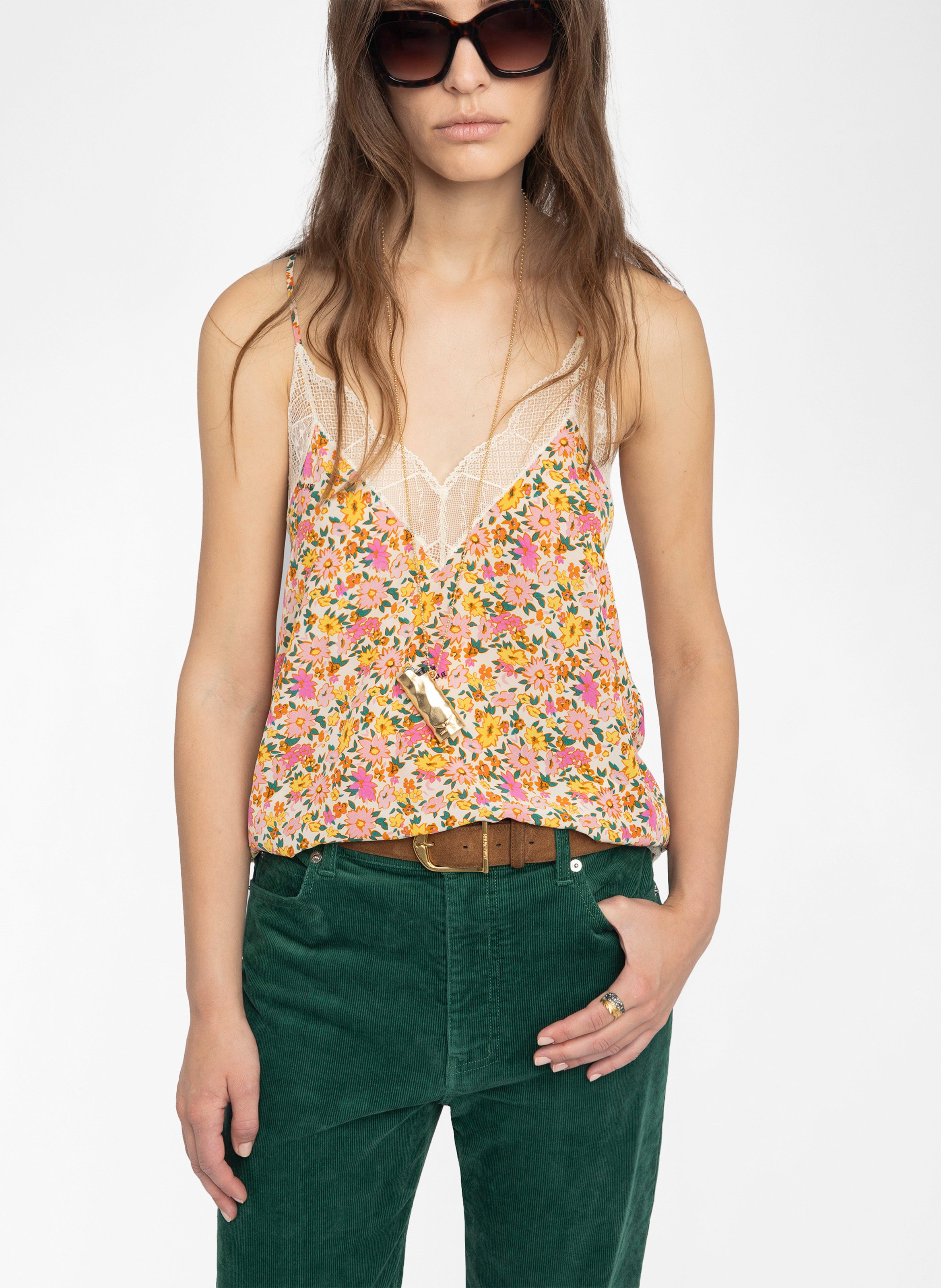 Caraco col V imprimé ZADIG&VOLTAIRE Blanc