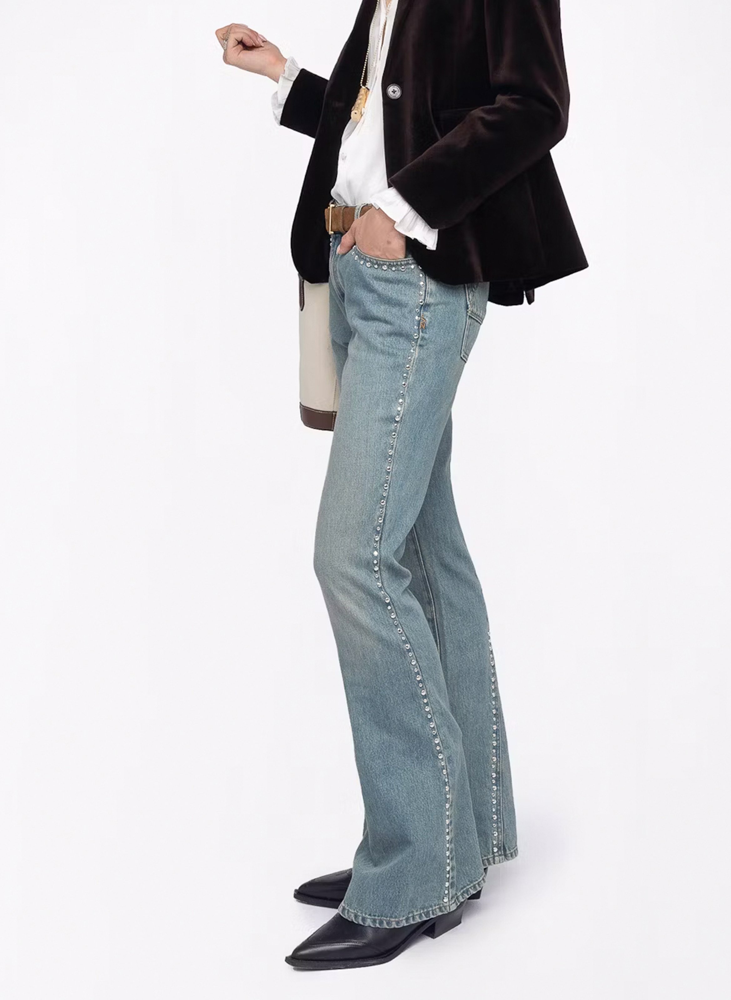 Jean bootcut en coton ZADIG&VOLTAIRE Bleu