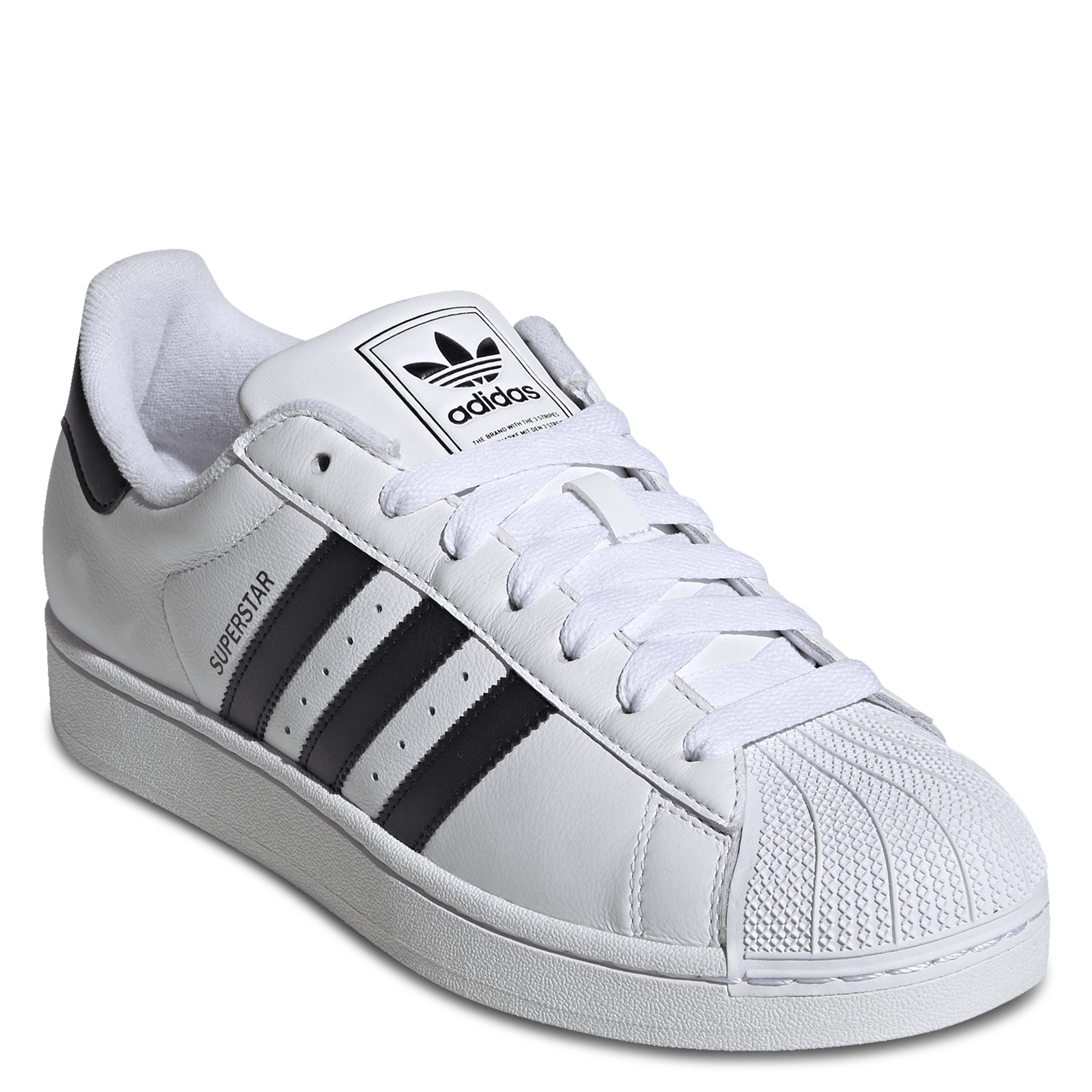 Contrasting leather-effect low-top sneakers ADIDAS White