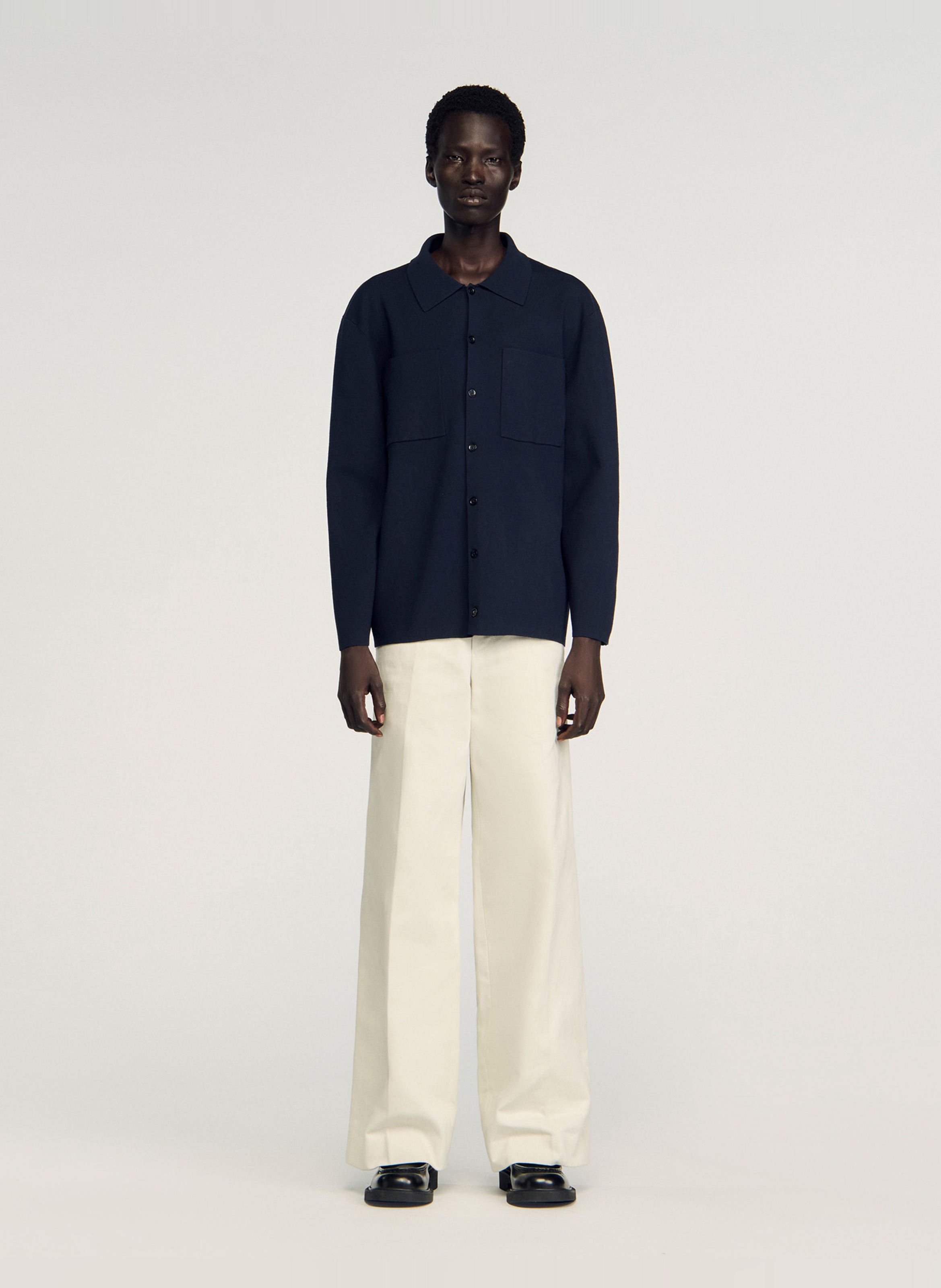 Vest met klassieke kraag SANDRO Blauw