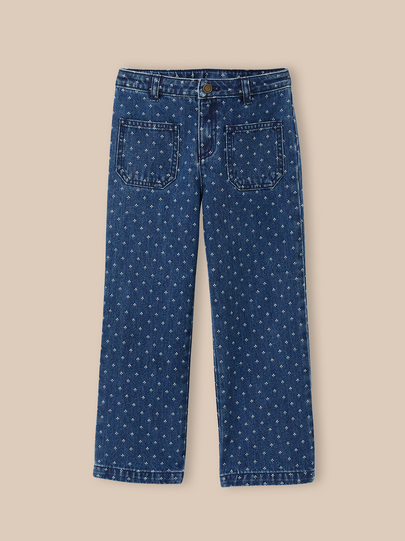 Straight leg fancy jeans CYRILLUS Blue