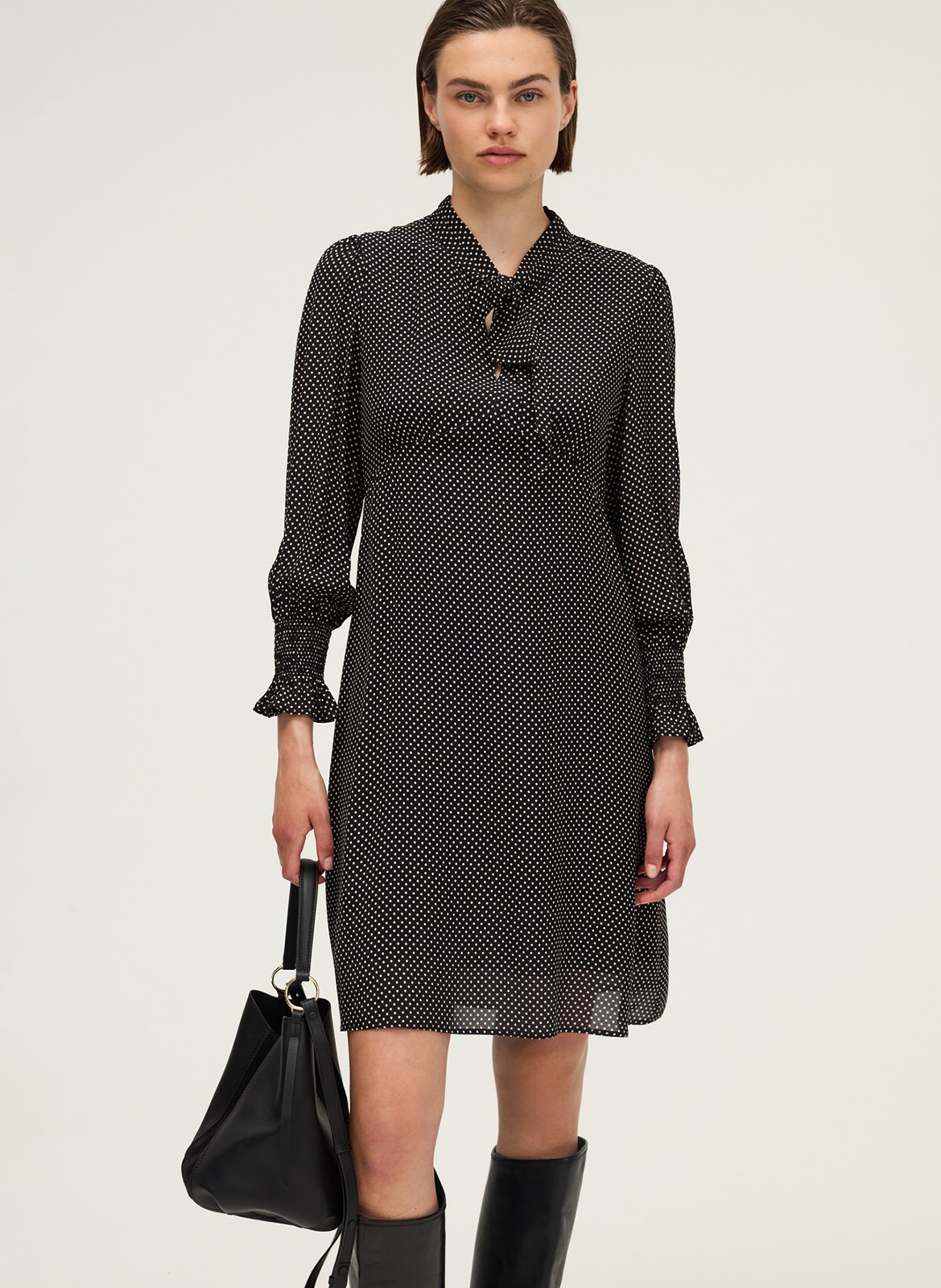 Robe courte imprimé PABLO Noir