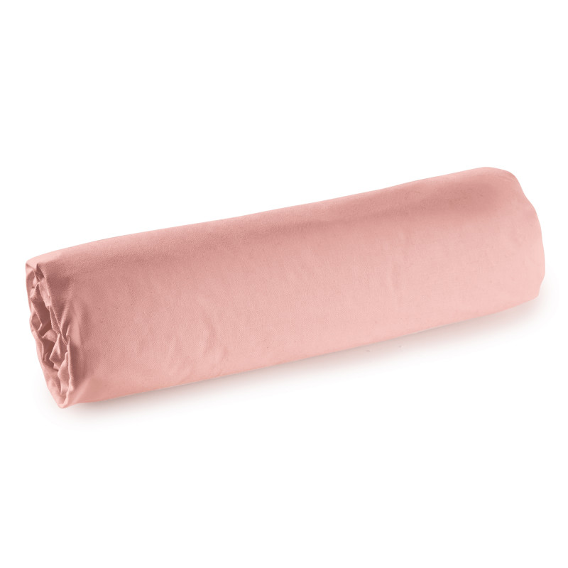 Percale fitted sheet "Julian" with 35 cm deep pocket all sizes pure cotton COTON PUR Pink