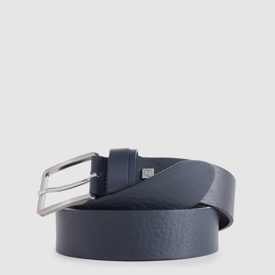 Men's belt with buckle-clasp PIQUADRO Blue